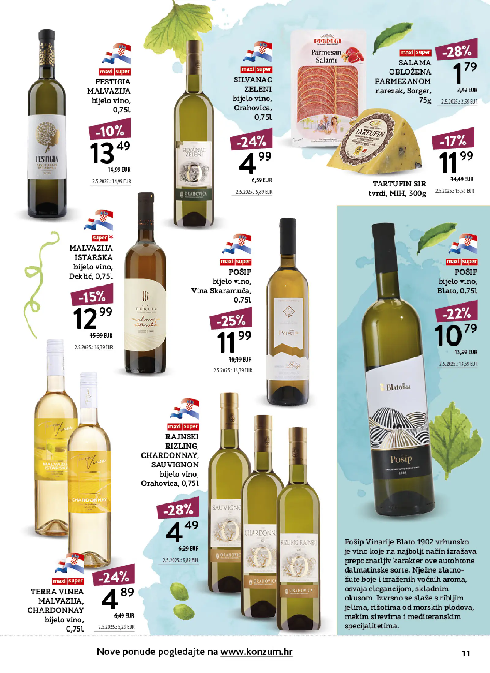 Konzum Horvátország Tematski katalog vinoteka, 11. oldal (okt. 12–25.)