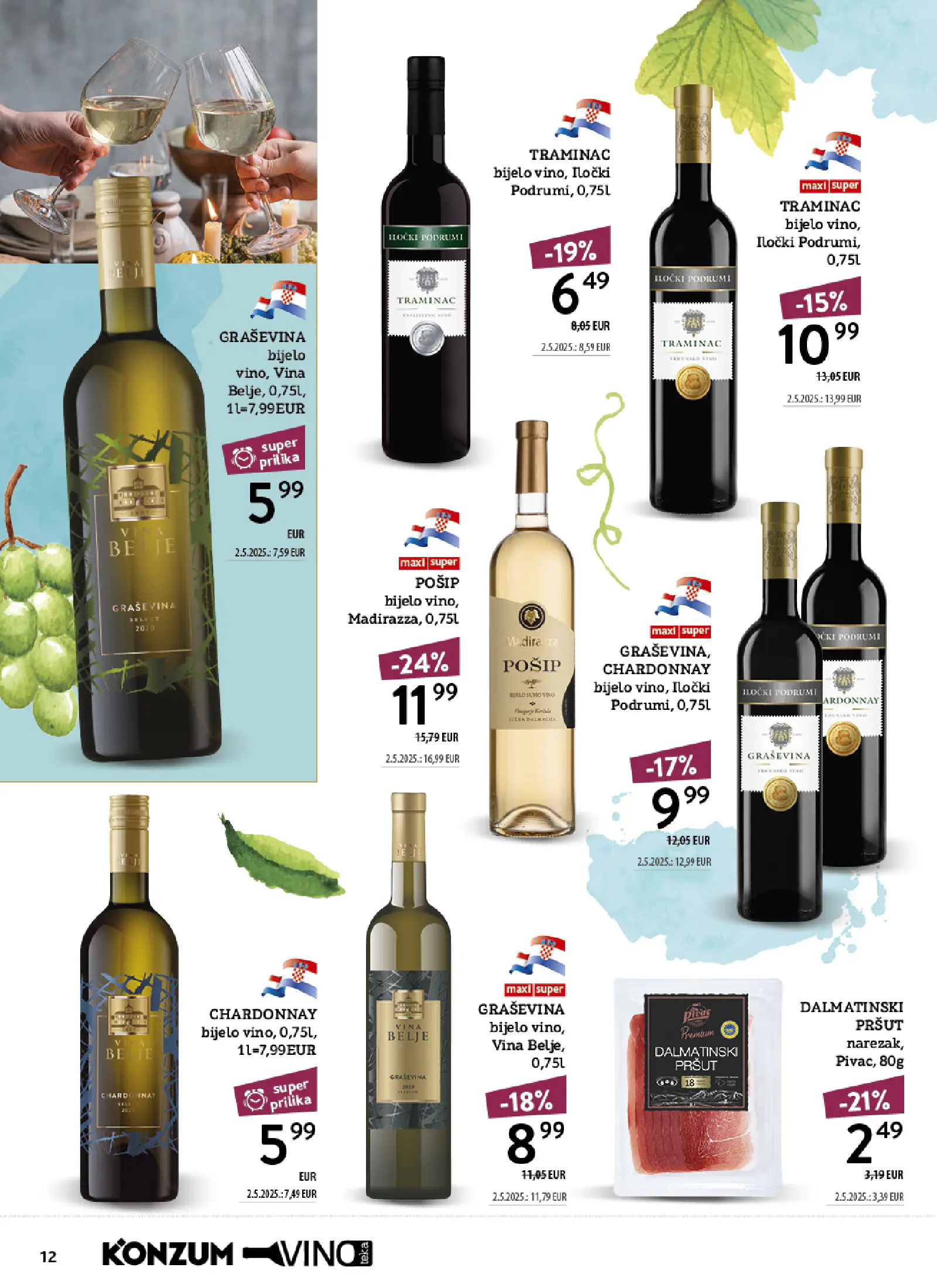 Konzum Horvátország Tematski katalog vinoteka, 12. oldal (okt. 12–25.)