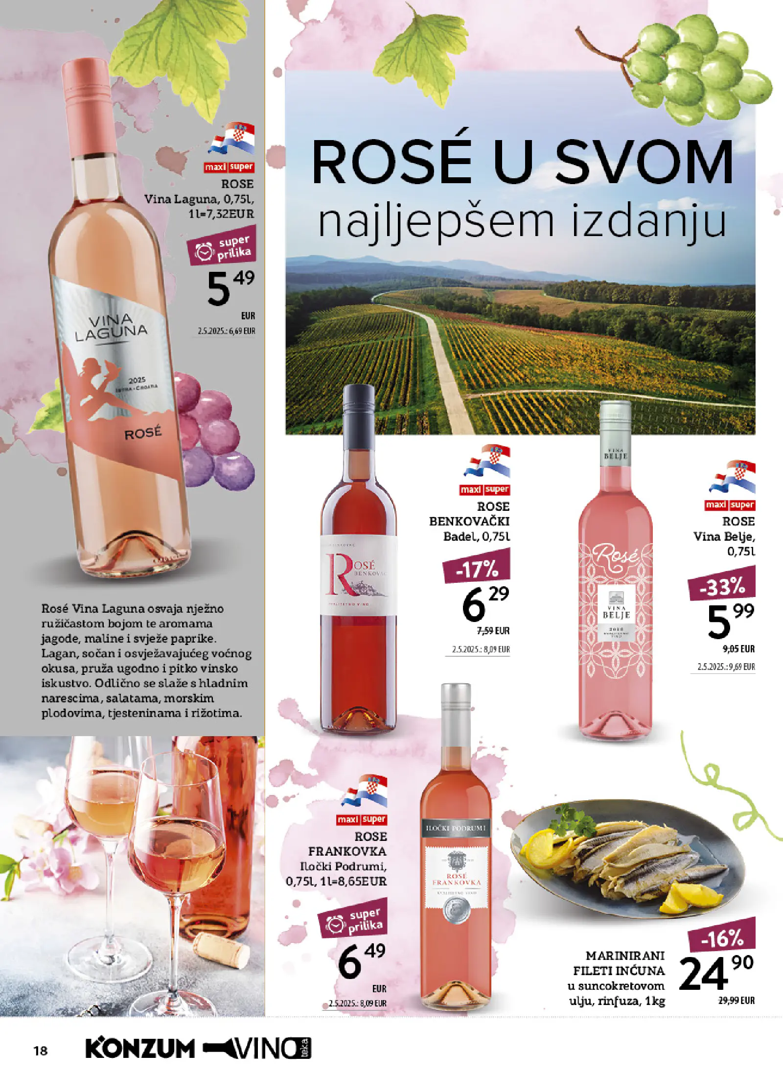 Konzum Horvátország Tematski katalog vinoteka, 18. oldal (okt. 12–25.)