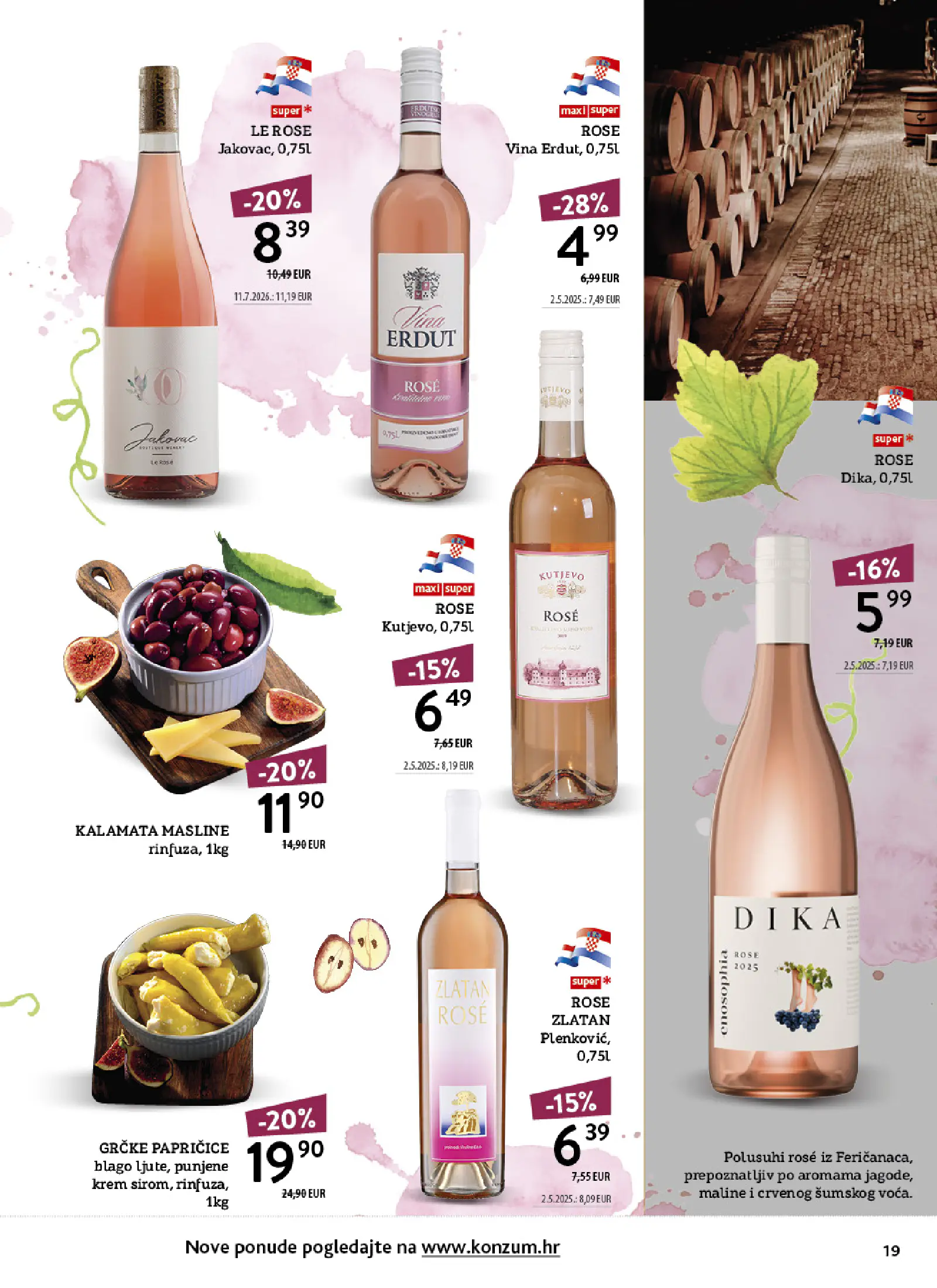 Konzum Horvátország Tematski katalog vinoteka, 19. oldal (okt. 12–25.)
