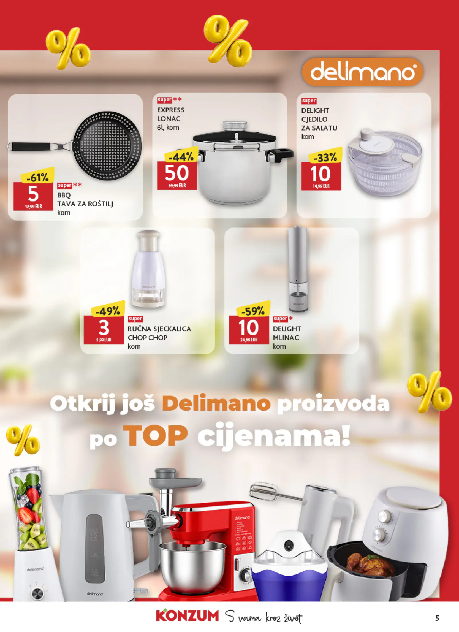 Konzum Horvátország Top ponuda brendova, 5. oldal (okt. 9–31.)