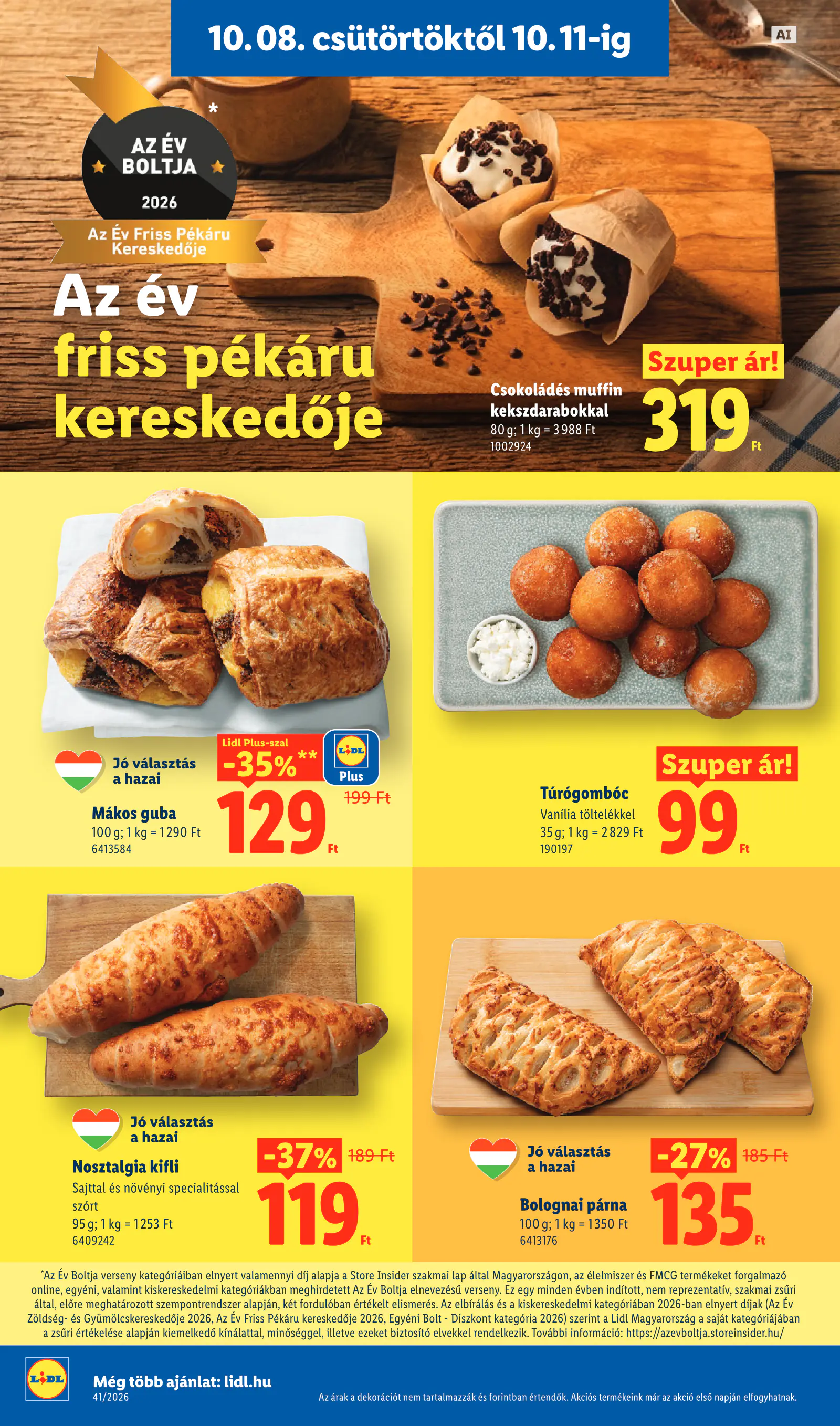 Lidl akciós újság, 41. hét, 2. oldal (okt. 8–14.)
