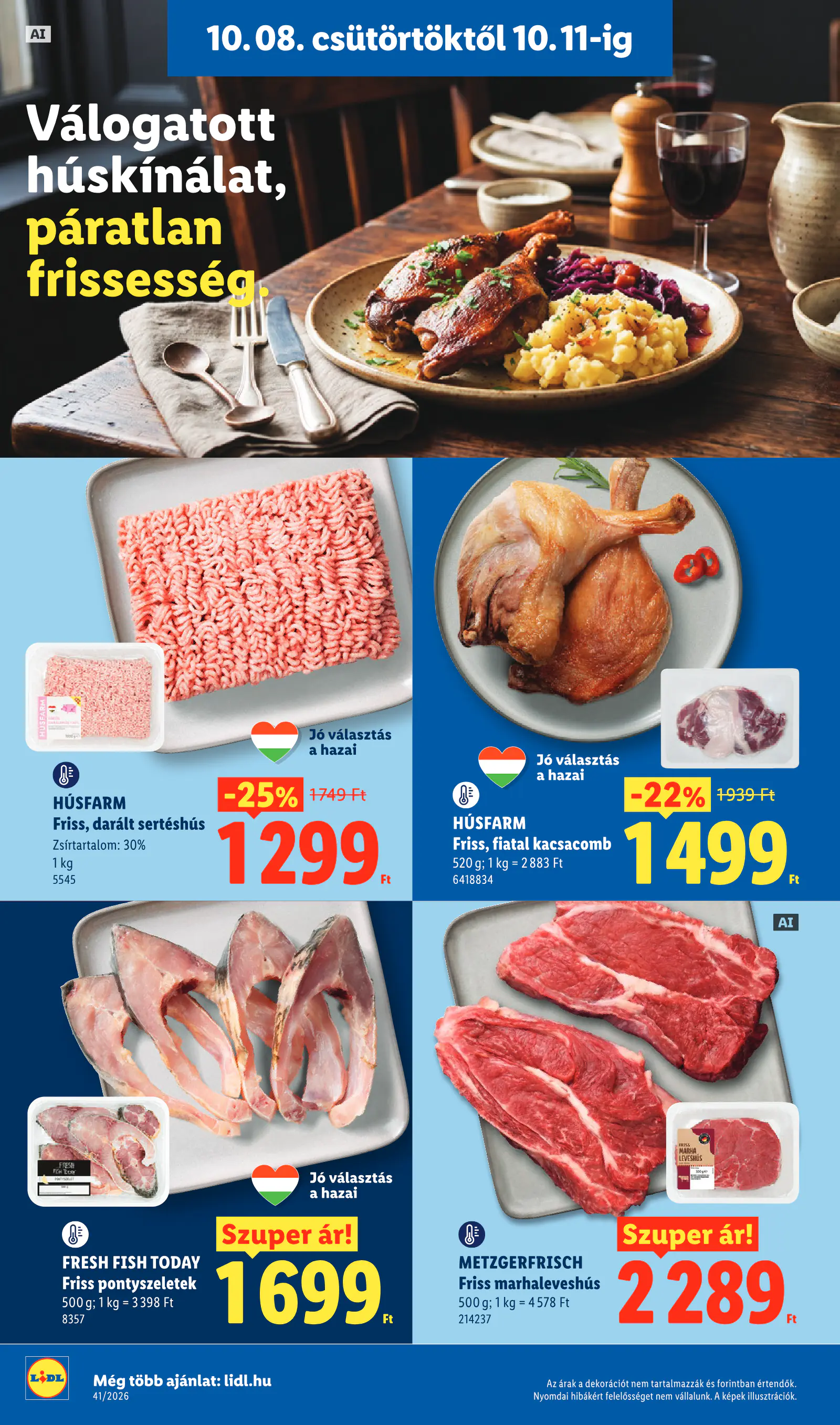 Lidl akciós újság, 41. hét, 4. oldal (okt. 8–14.)