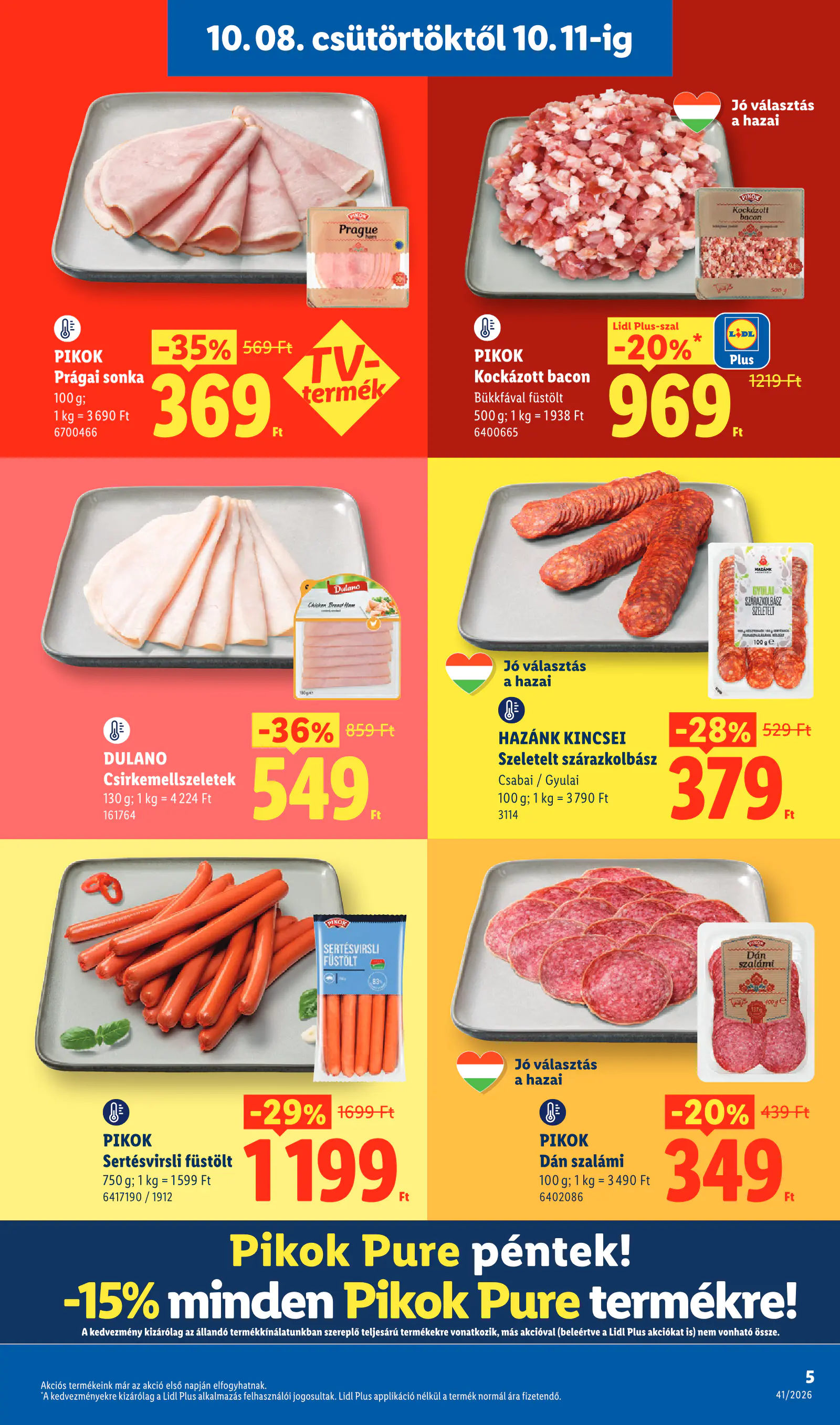 Lidl akciós újság, 41. hét, 5. oldal (okt. 8–14.)