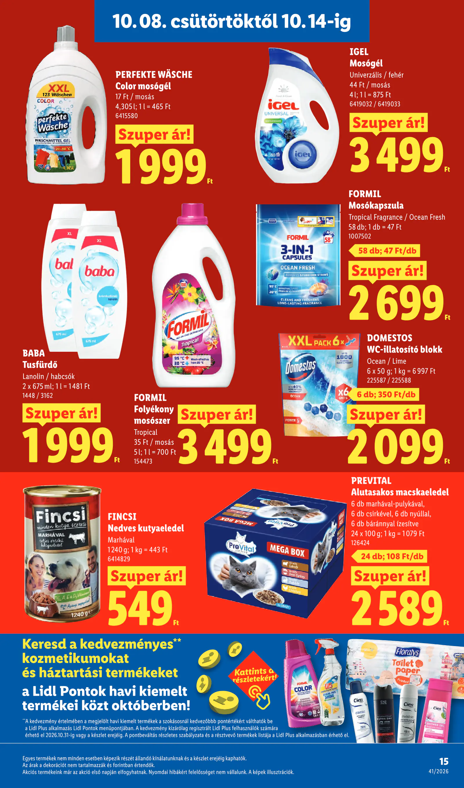 Lidl akciós újság, 41. hét, 15. oldal (okt. 8–14.)