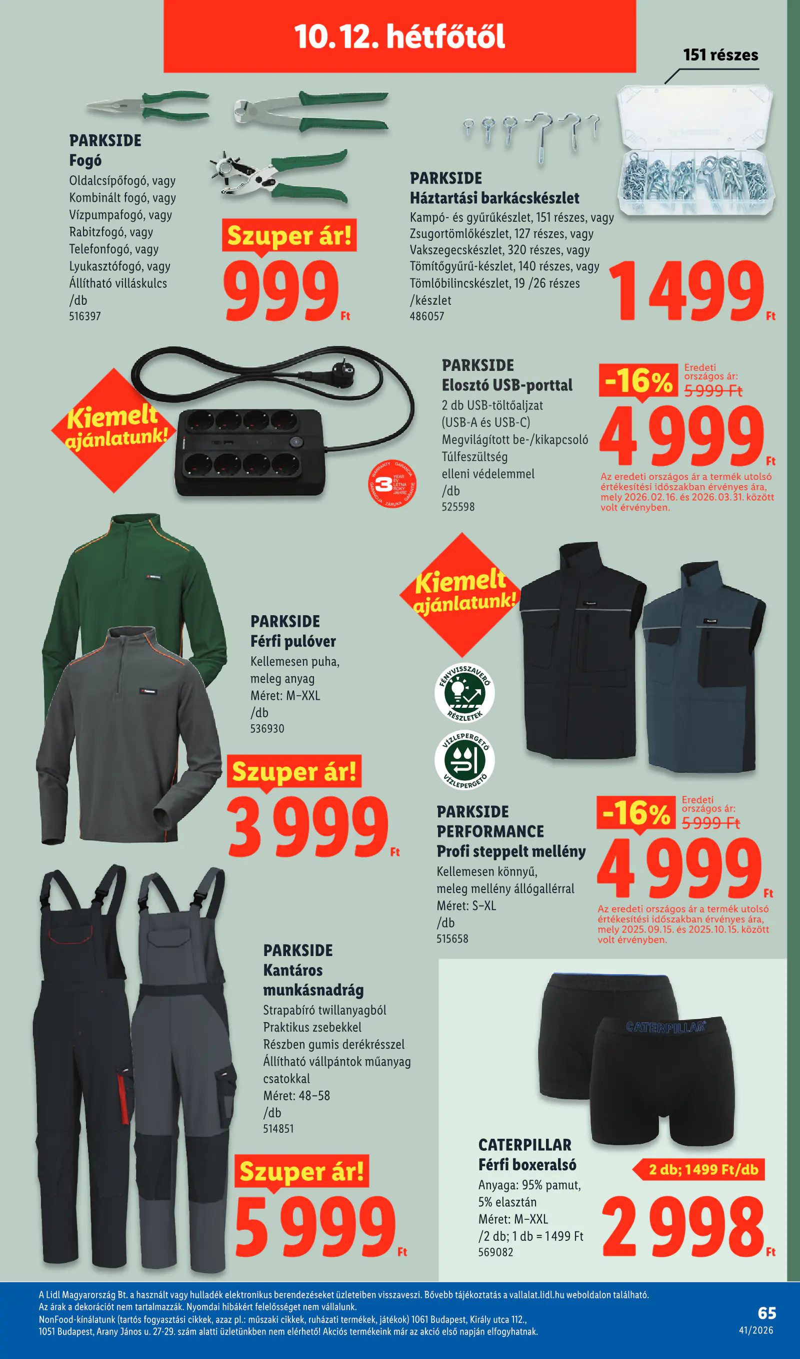 Lidl akciós újság, 41. hét, 65. oldal (okt. 8–14.)