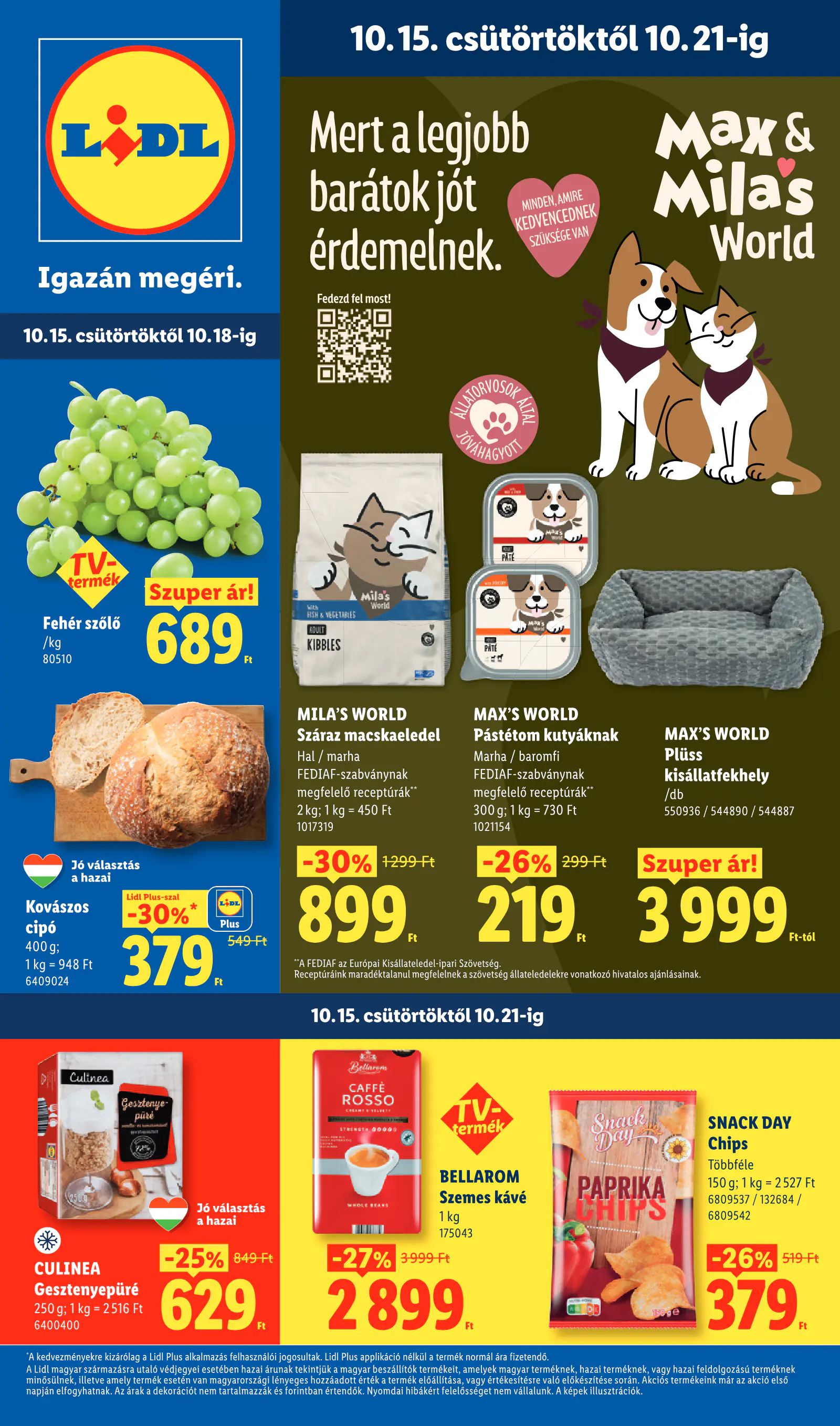 Lidl akciós újság, 42. hét, 1. oldal (okt. 15–21.)