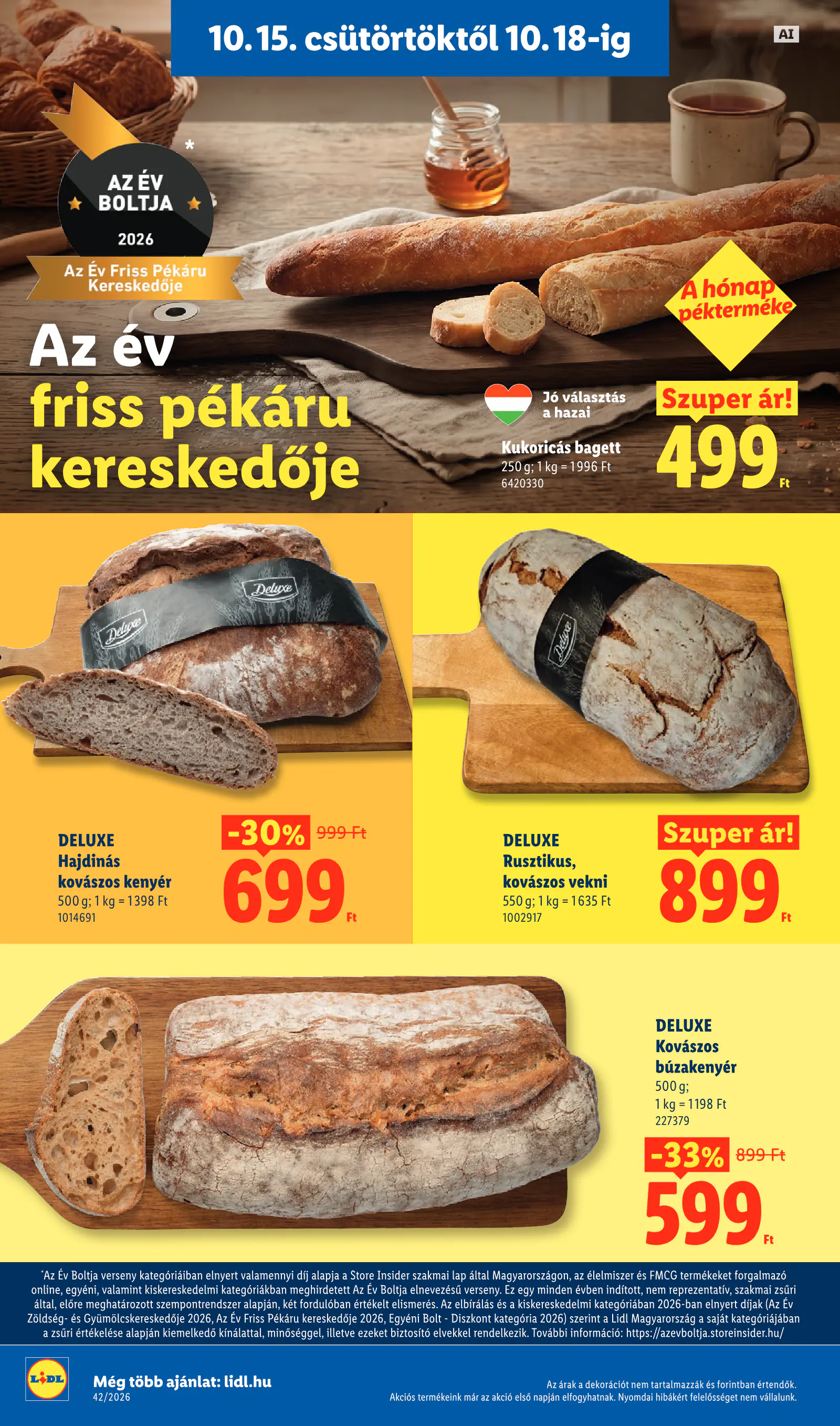 Lidl akciós újság, 42. hét, 2. oldal (okt. 15–21.)