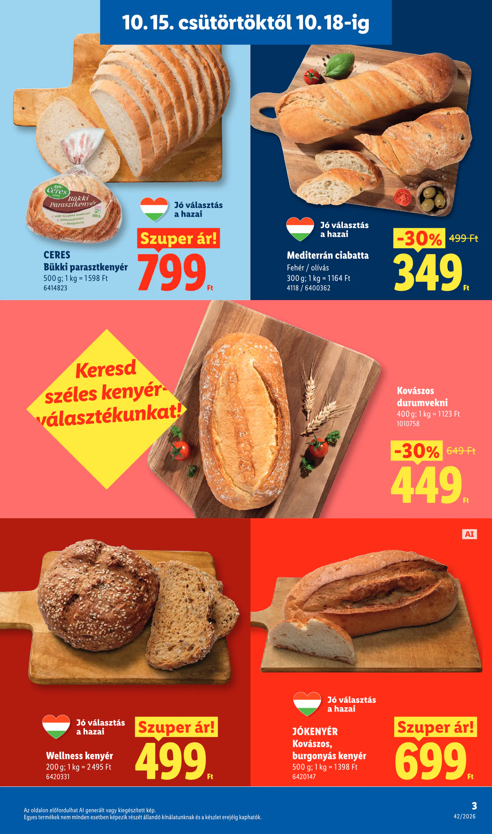 Lidl akciós újság, 42. hét, 3. oldal (okt. 15–21.)