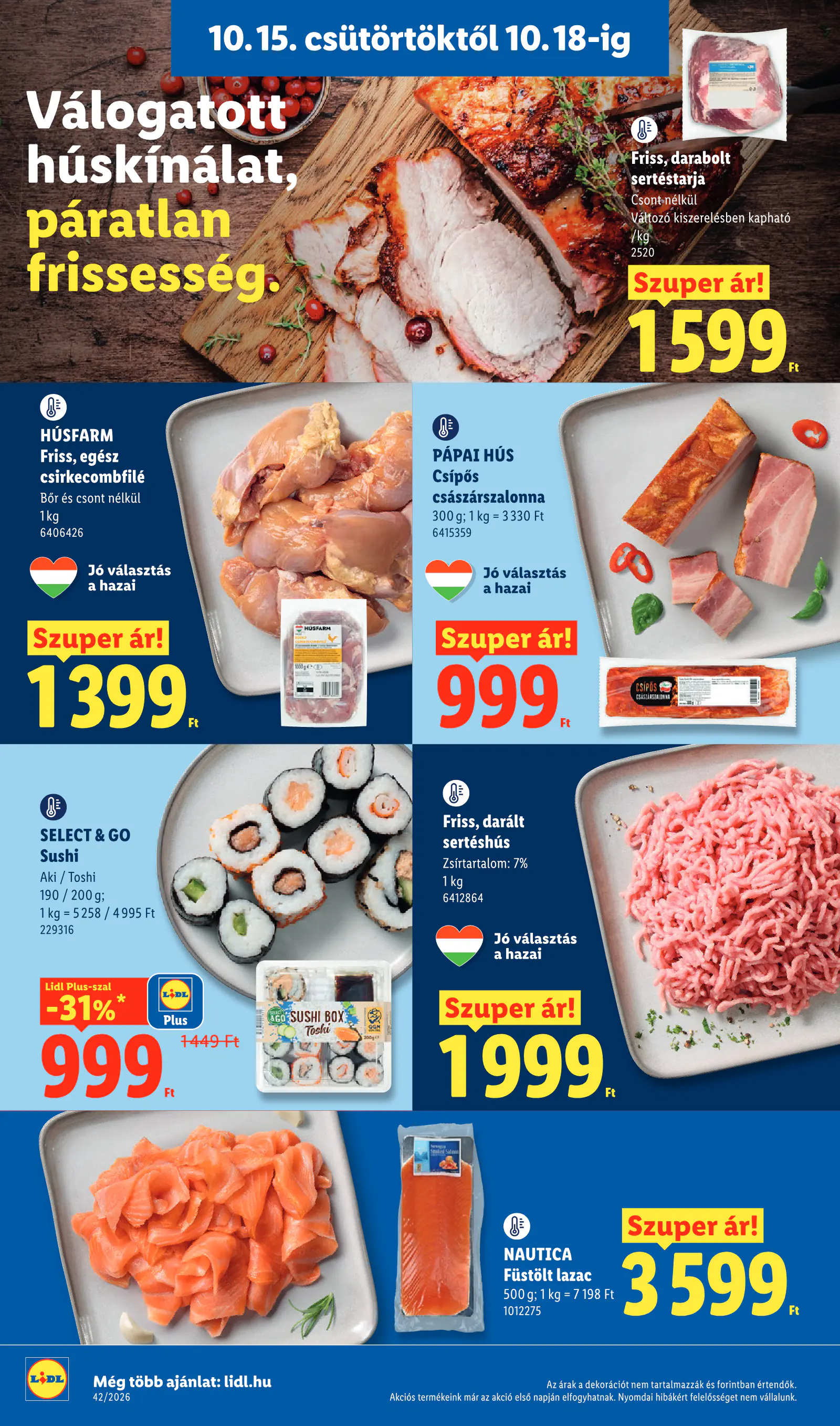 Lidl akciós újság, 42. hét, 4. oldal (okt. 15–21.)