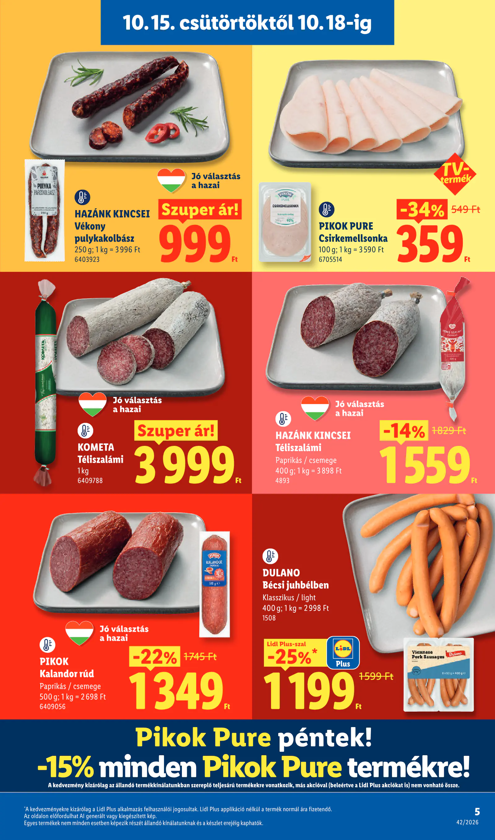 Lidl akciós újság, 42. hét, 5. oldal (okt. 15–21.)