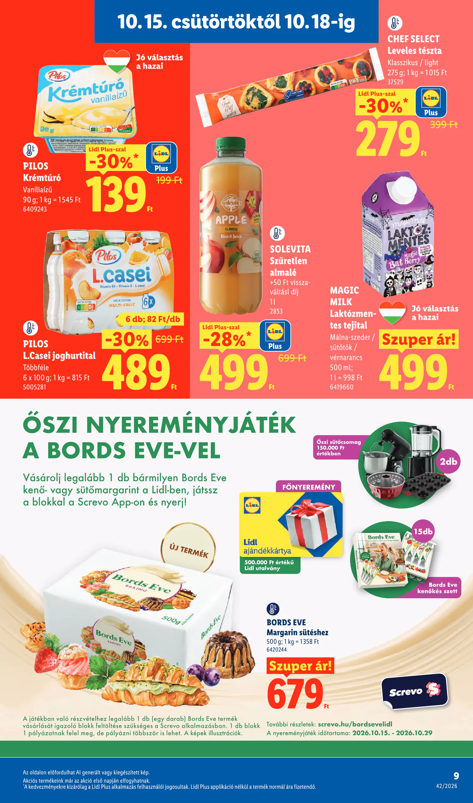 Lidl akciós újság, 42. hét, 9. oldal (okt. 15–21.)