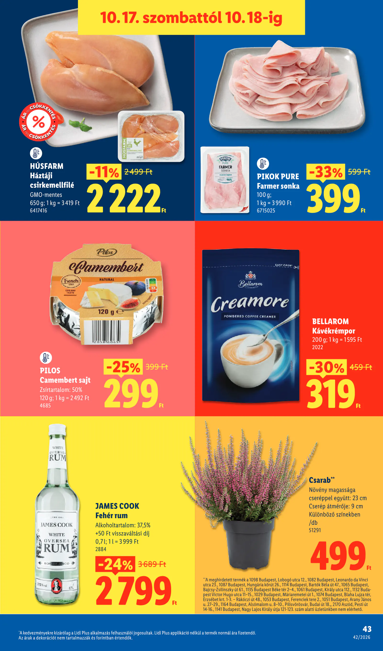 Lidl akciós újság, 42. hét, 43. oldal (okt. 15–21.)
