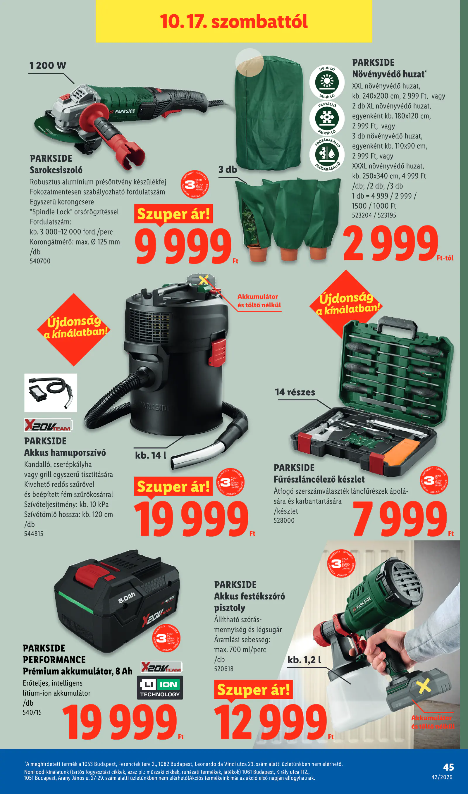 Lidl akciós újság, 42. hét, 45. oldal (okt. 15–21.)