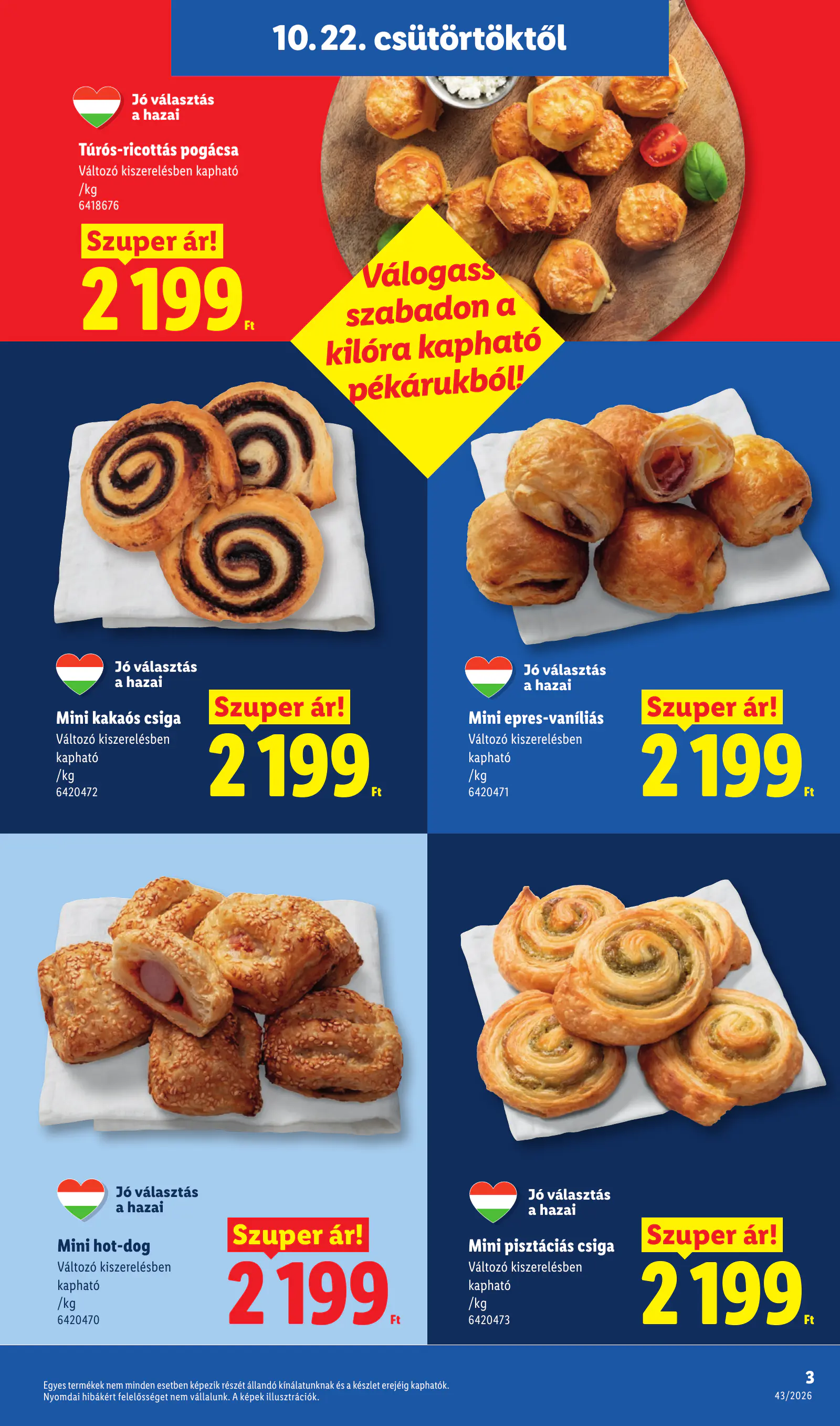 Lidl akciós újság, 43. hét, 3. oldal (okt. 22–28.)