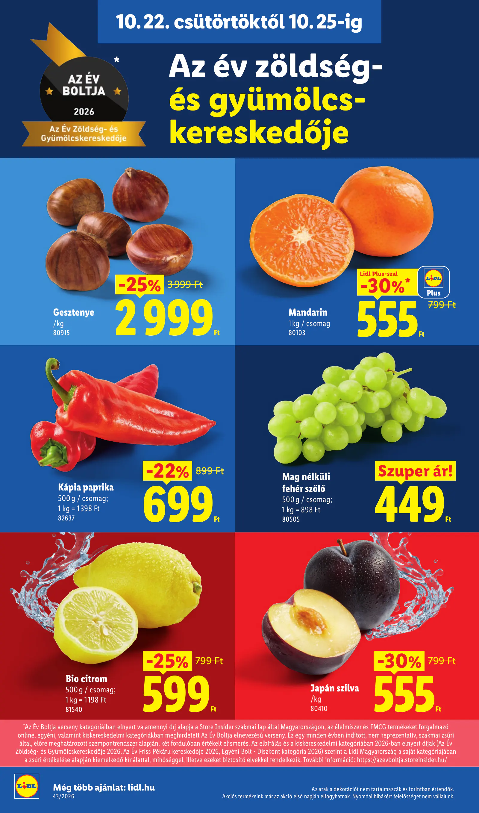 Lidl akciós újság, 43. hét, 10. oldal (okt. 22–28.)