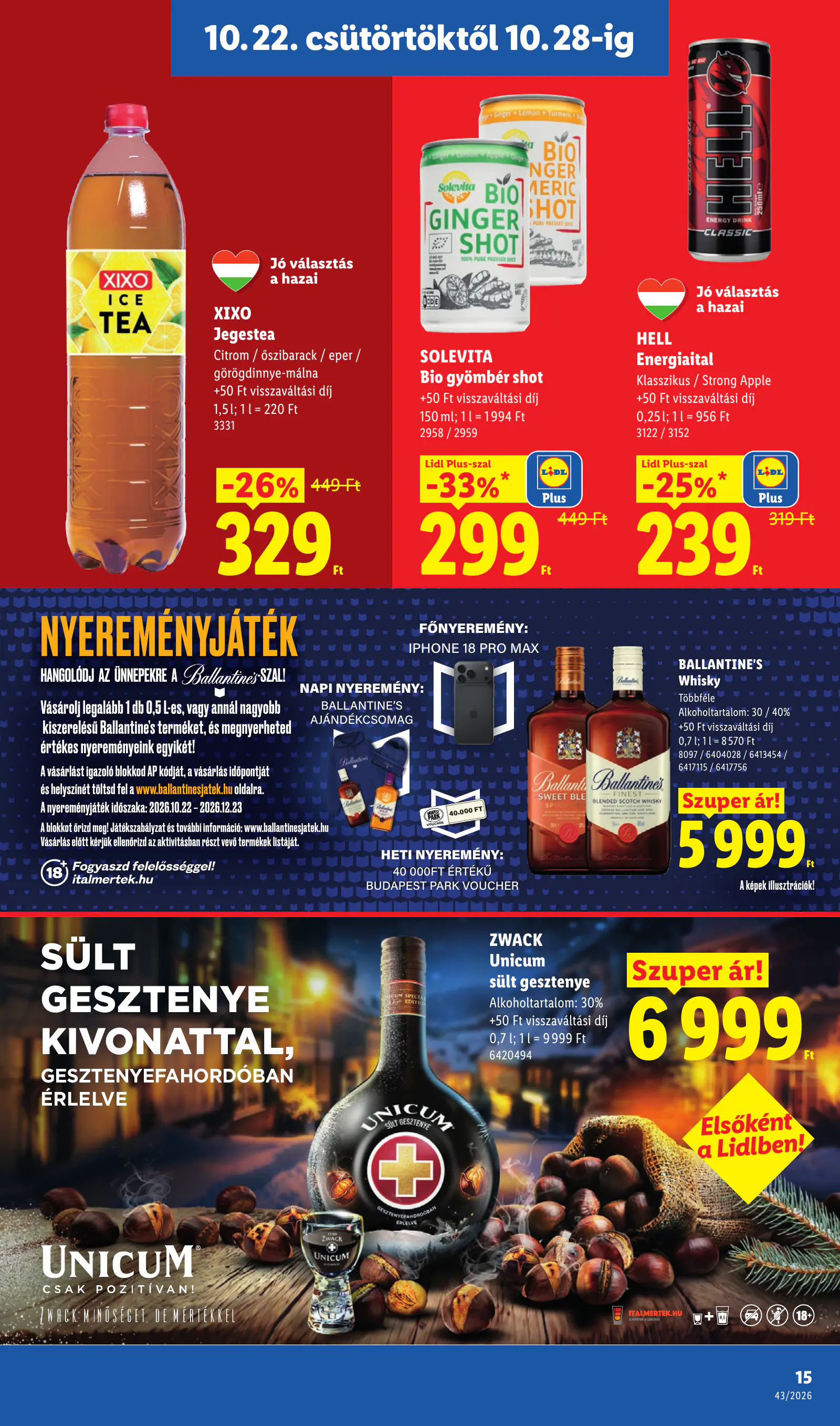 Lidl akciós újság, 43. hét, 15. oldal (okt. 22–28.)