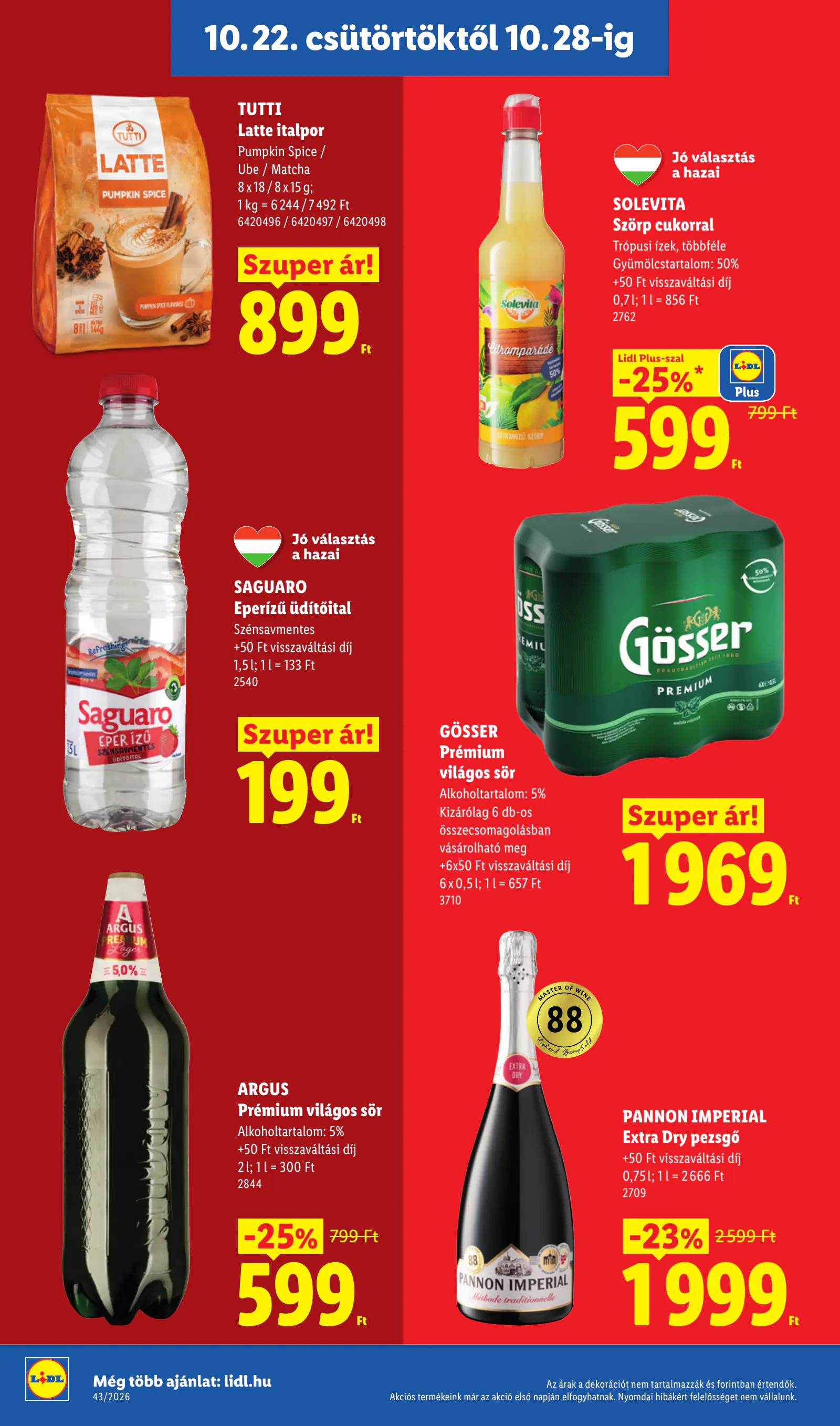 Lidl akciós újság, 43. hét, 18. oldal (okt. 22–28.)
