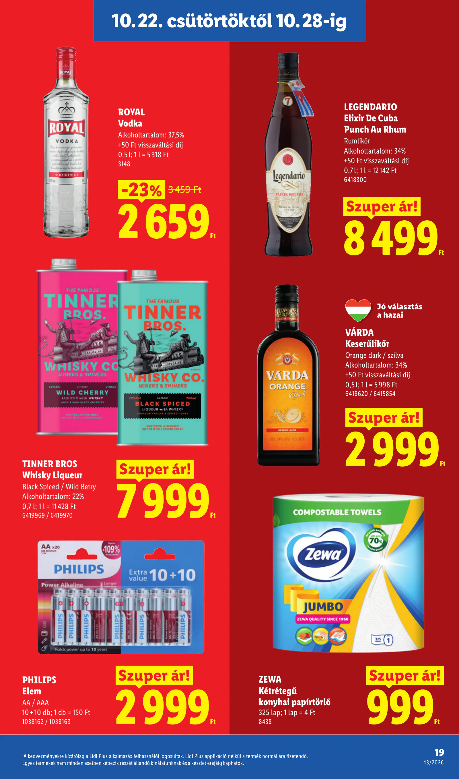 Lidl akciós újság, 43. hét, 19. oldal (okt. 22–28.)