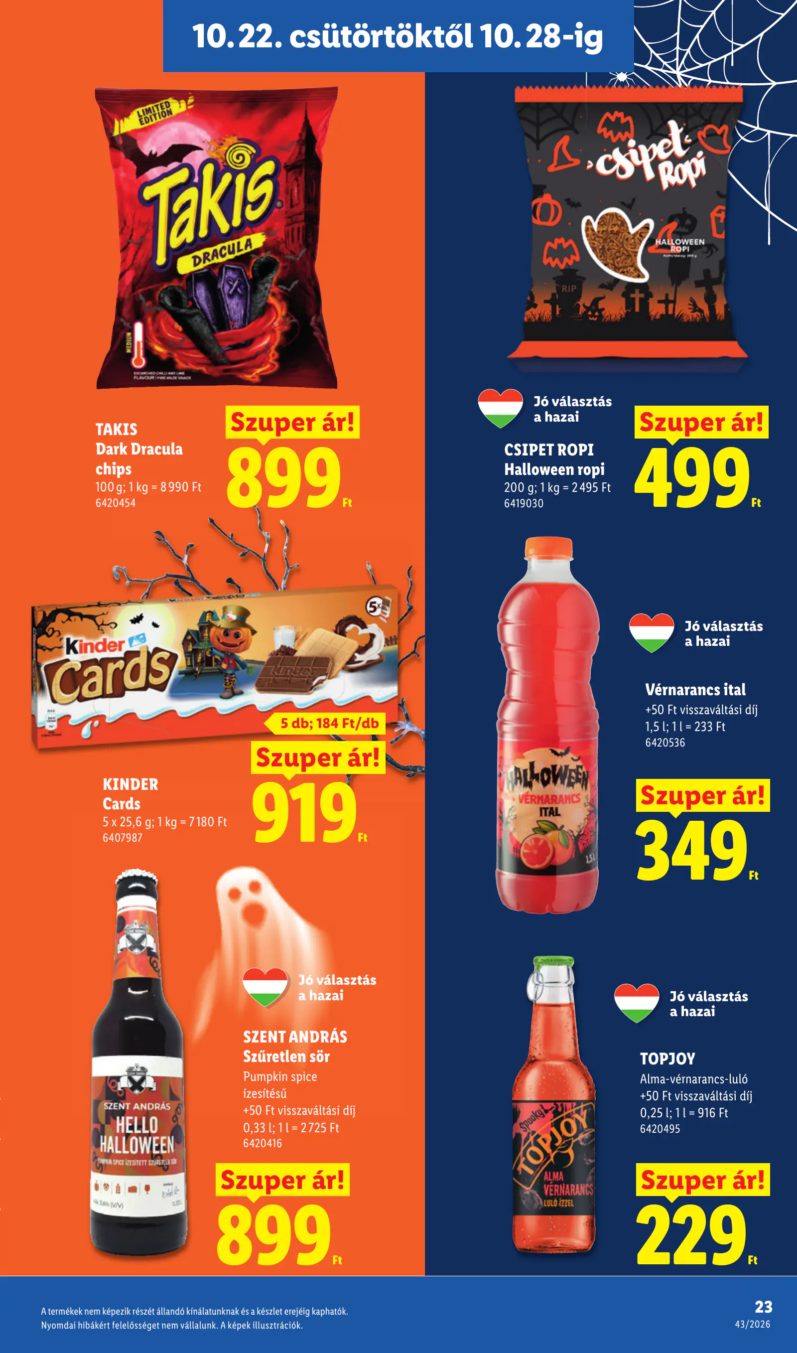 Lidl akciós újság, 43. hét, 23. oldal (okt. 22–28.)