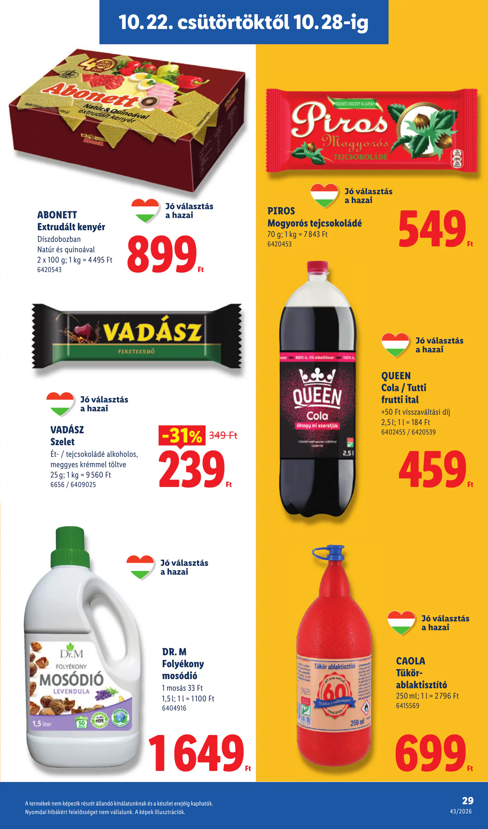Lidl akciós újság, 43. hét, 29. oldal (okt. 22–28.)