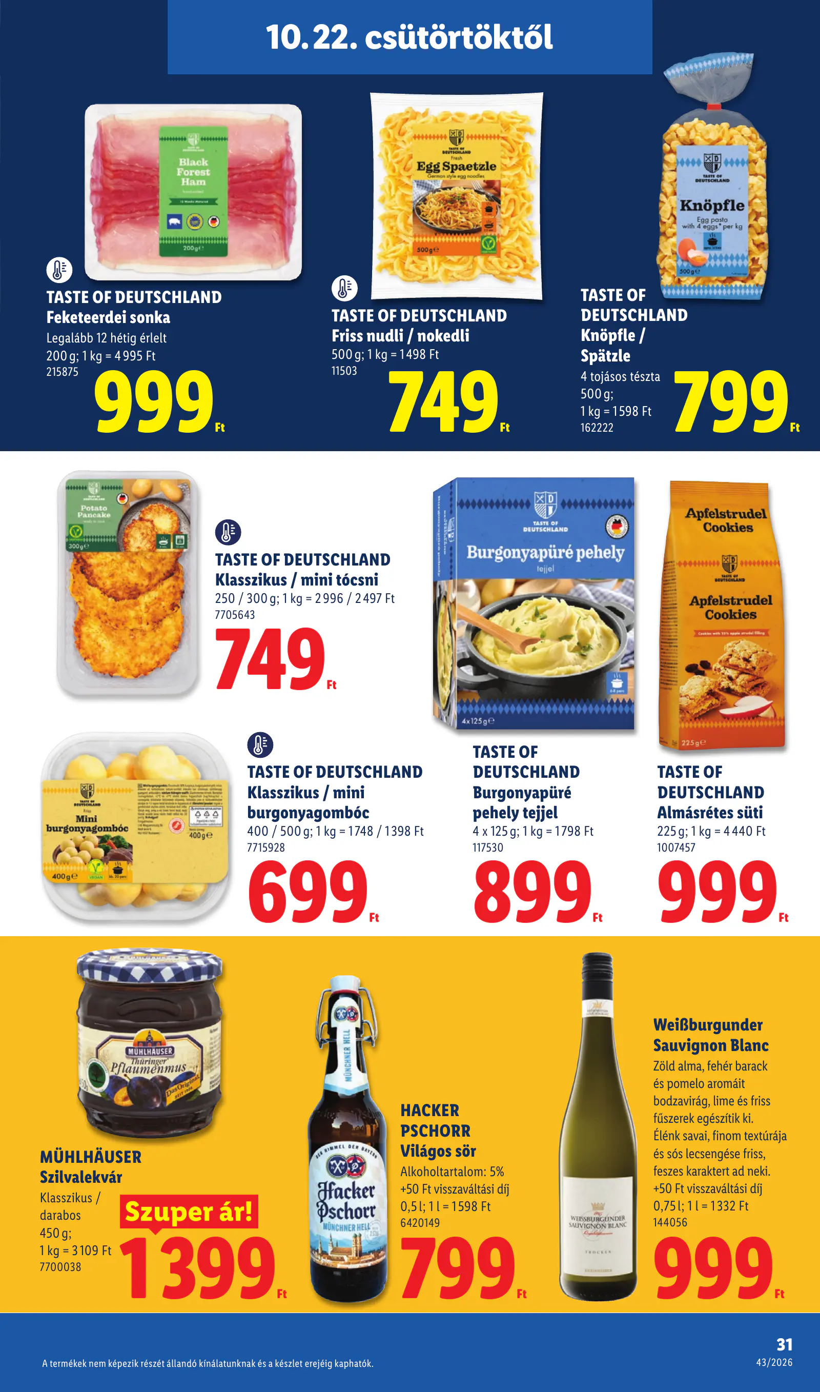 Lidl akciós újság, 43. hét, 31. oldal (okt. 22–28.)