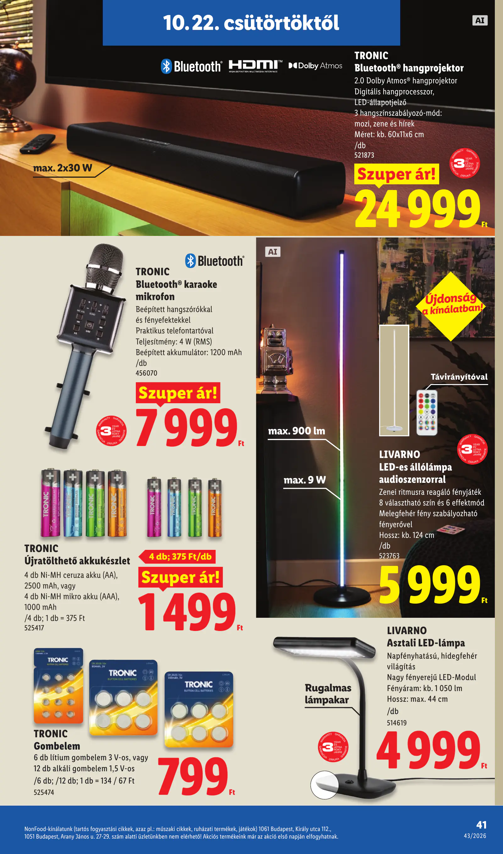 Lidl akciós újság, 43. hét, 41. oldal (okt. 22–28.)