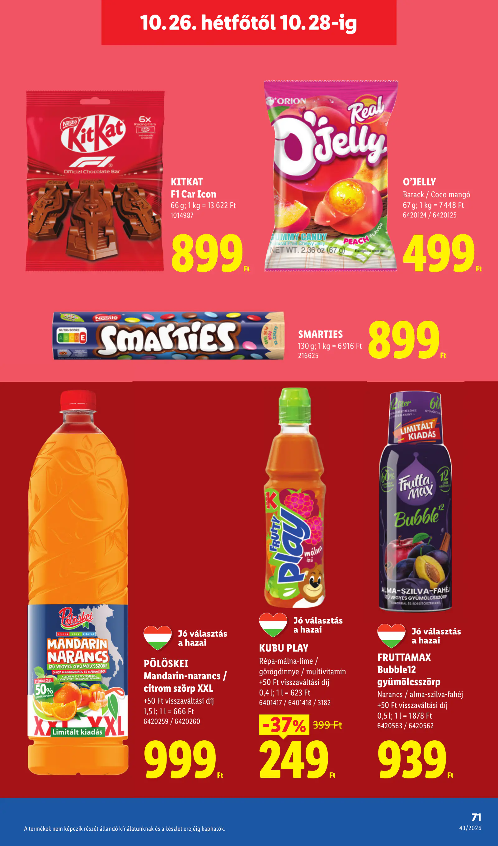 Lidl akciós újság, 43. hét, 71. oldal (okt. 22–28.)