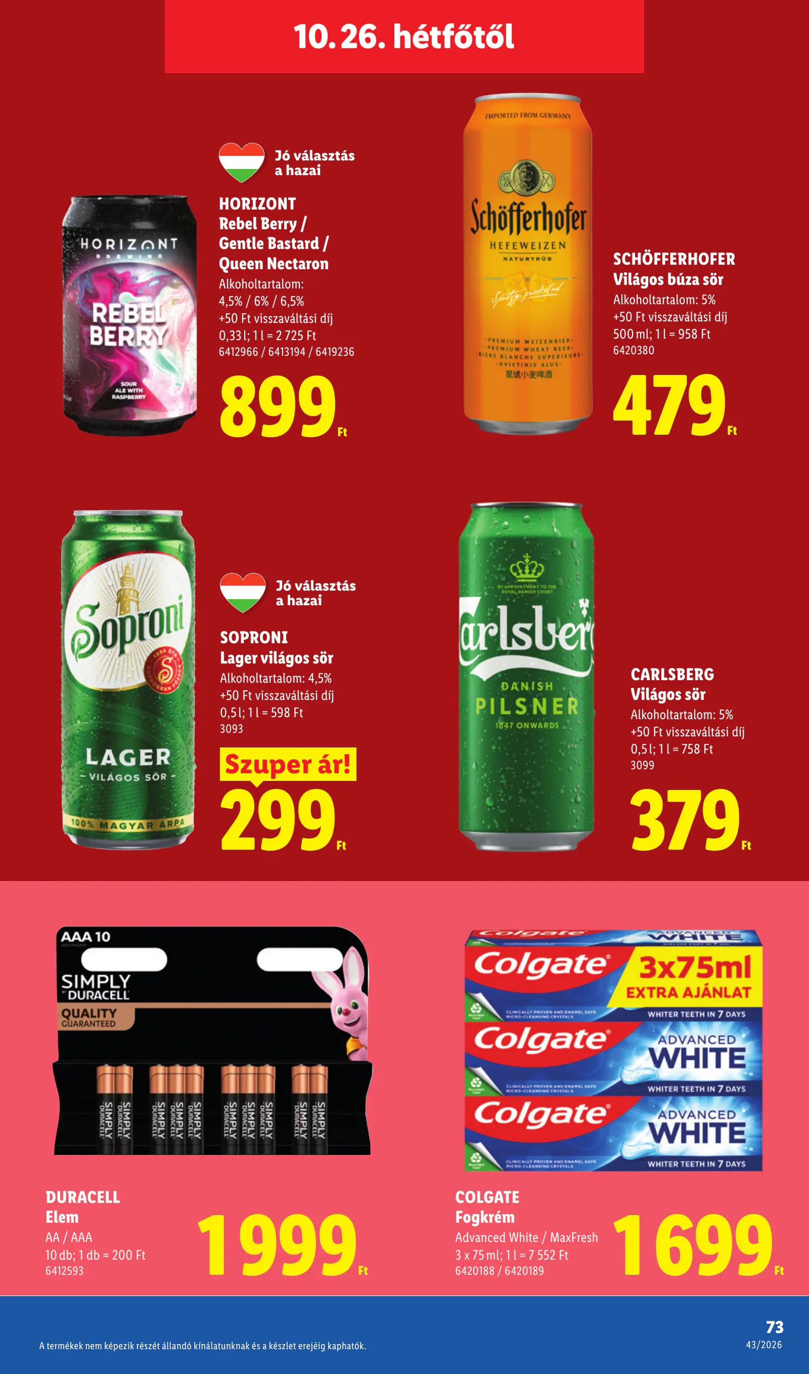 Lidl akciós újság, 43. hét, 73. oldal (okt. 22–28.)