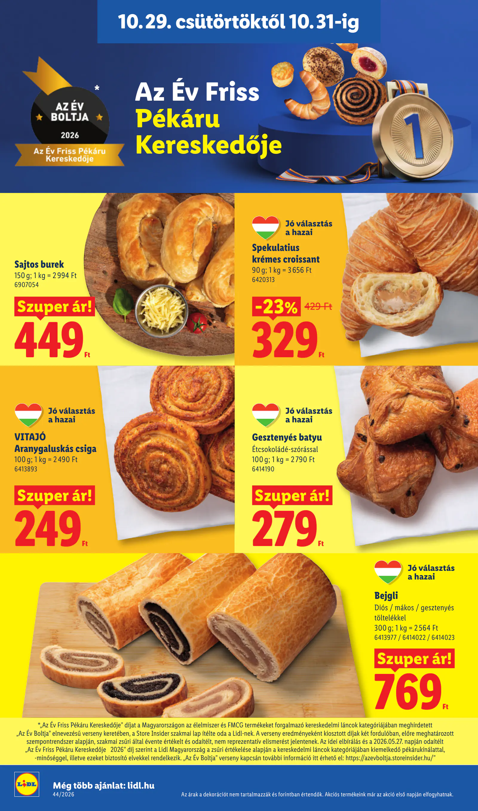 Lidl akciós újság, 44. hét, 4. oldal (okt. 29. – nov. 4.)