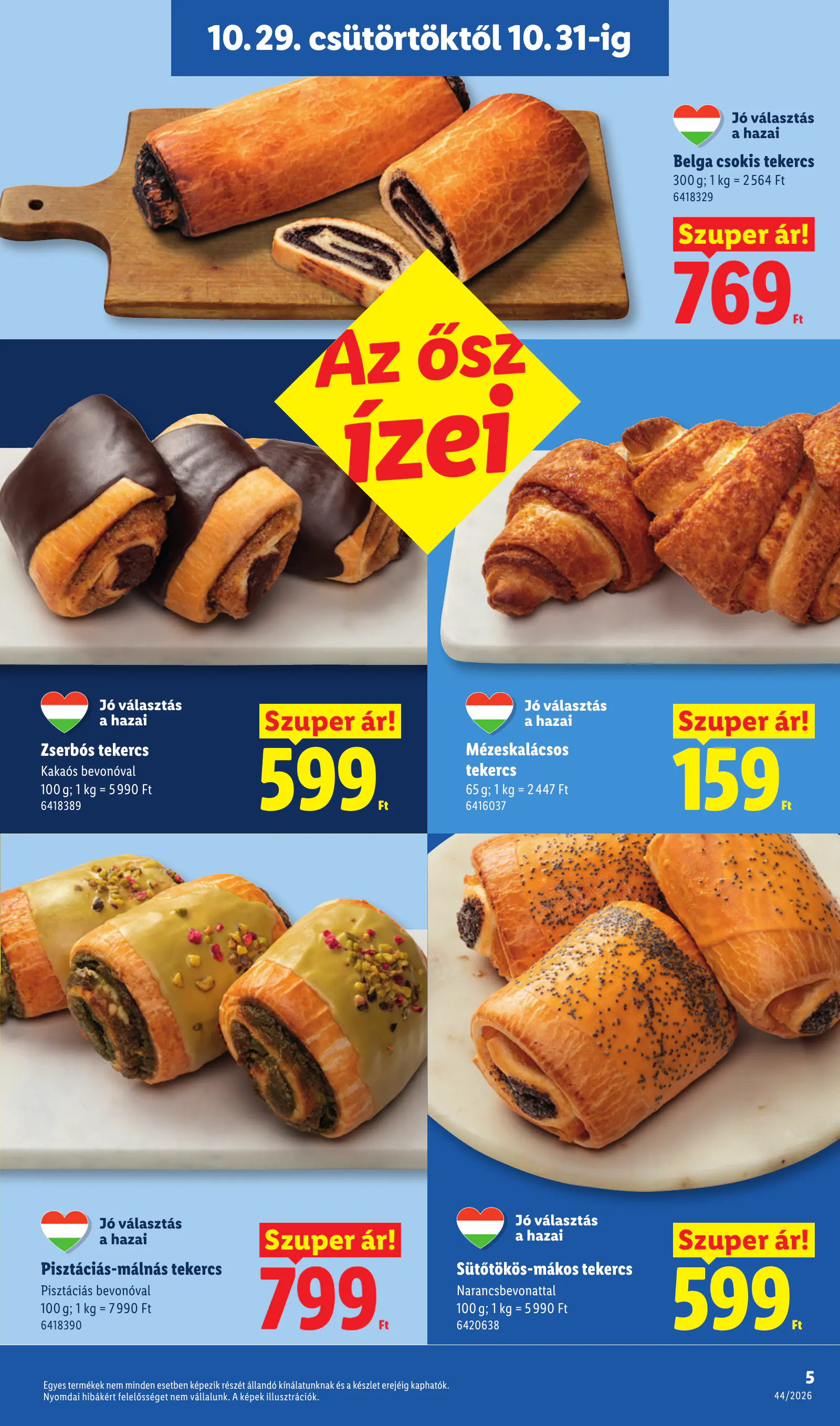Lidl akciós újság, 44. hét, 5. oldal (okt. 29. – nov. 4.)