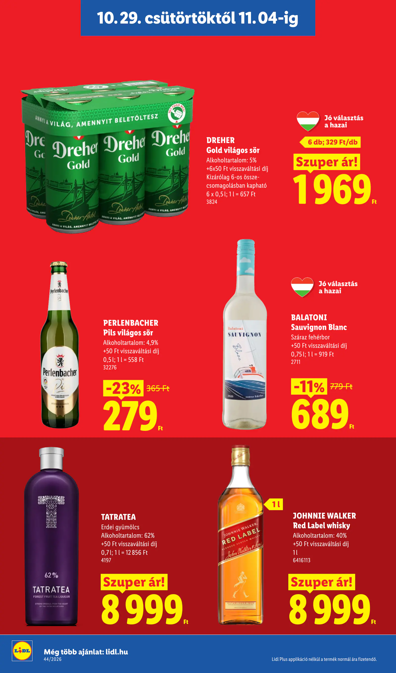 Lidl akciós újság, 44. hét, 18. oldal (okt. 29. – nov. 4.)