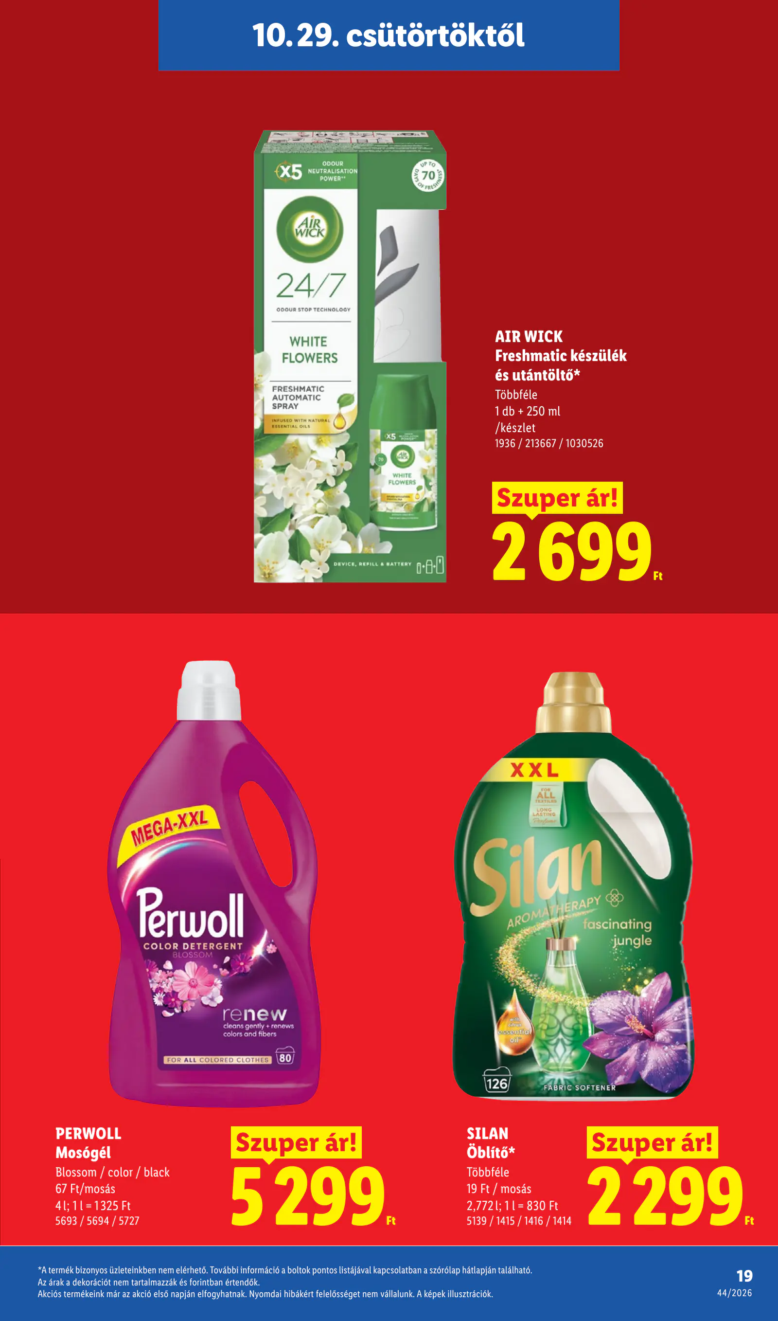 Lidl akciós újság, 44. hét, 19. oldal (okt. 29. – nov. 4.)