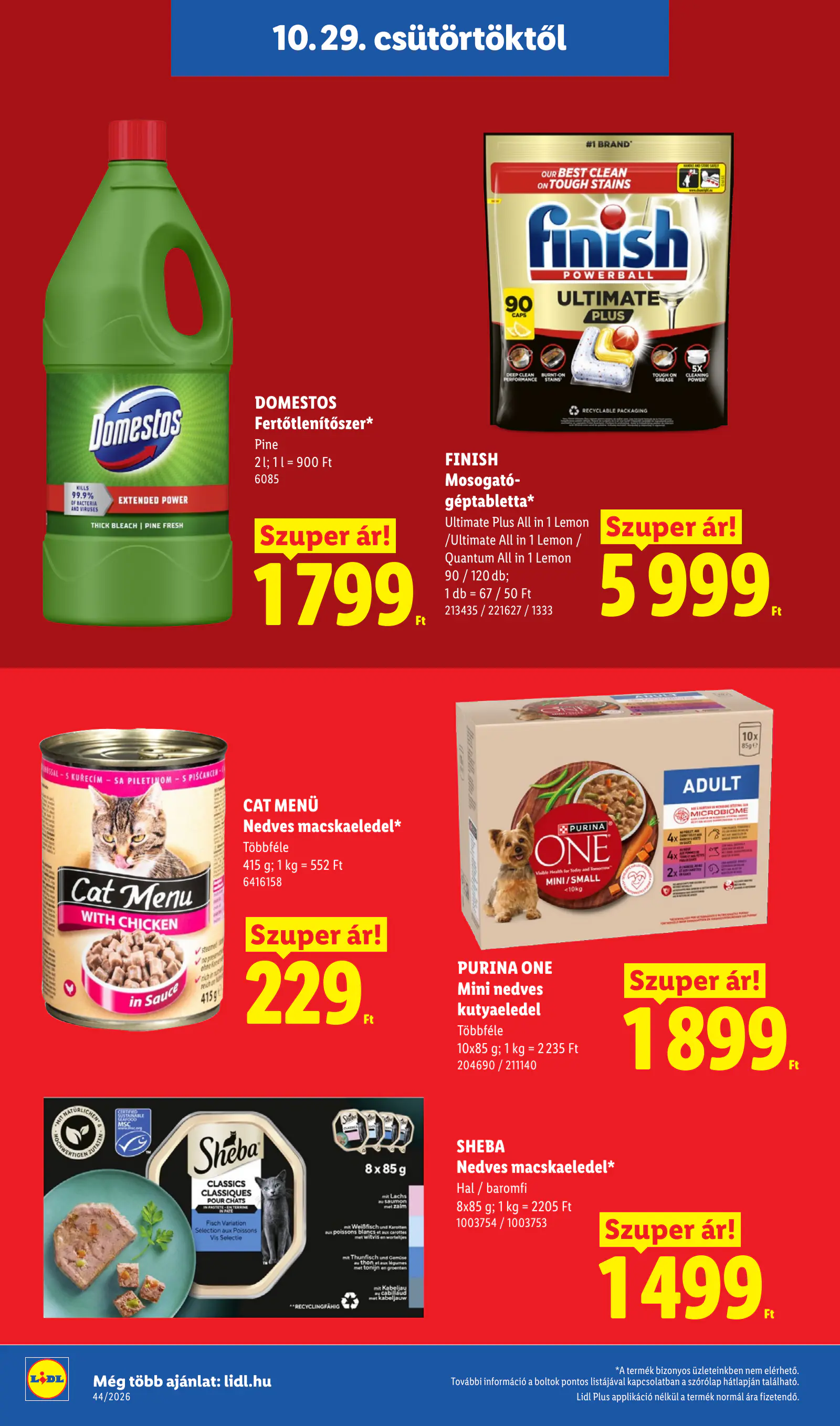 Lidl akciós újság, 44. hét, 20. oldal (okt. 29. – nov. 4.)
