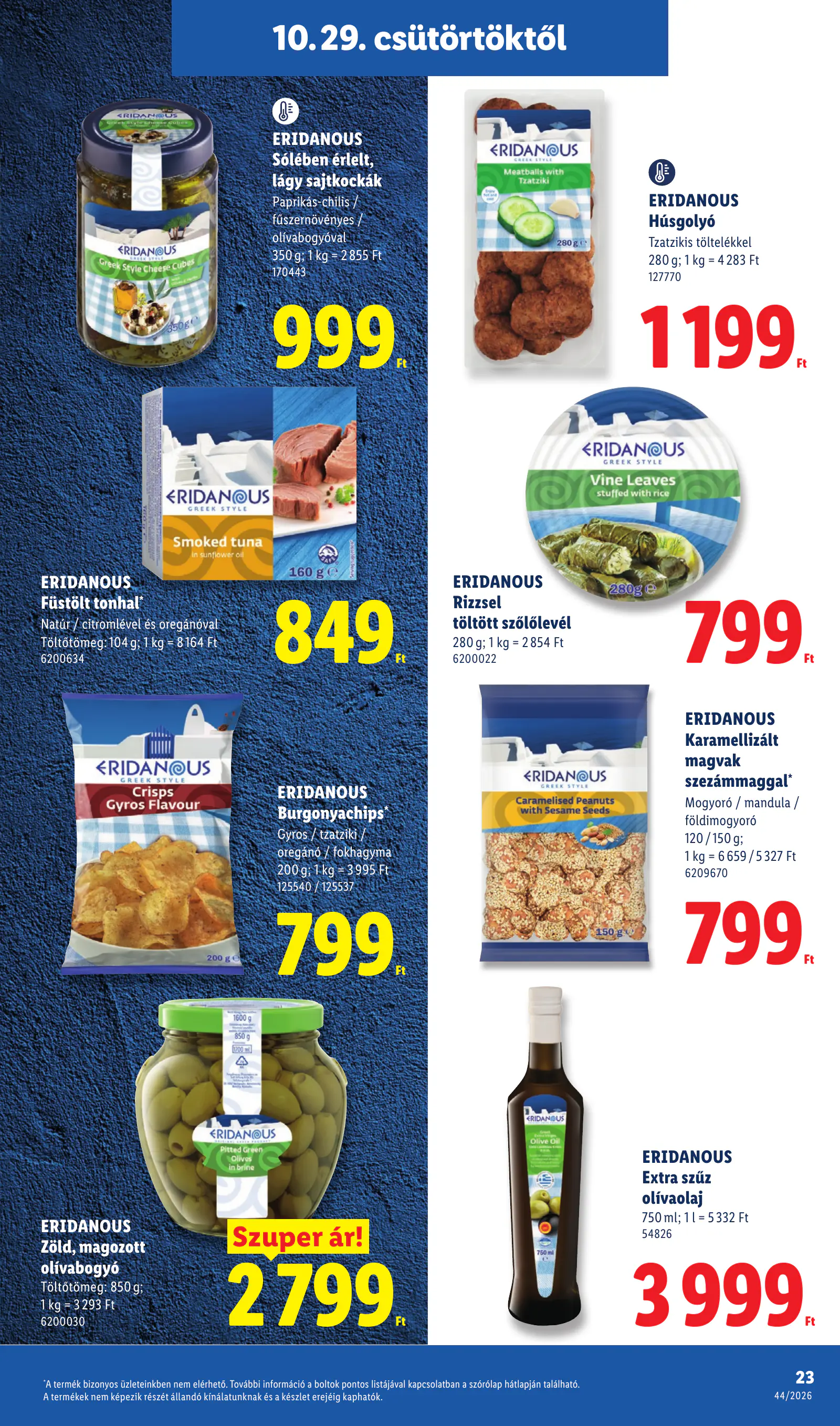 Lidl akciós újság, 44. hét, 23. oldal (okt. 29. – nov. 4.)