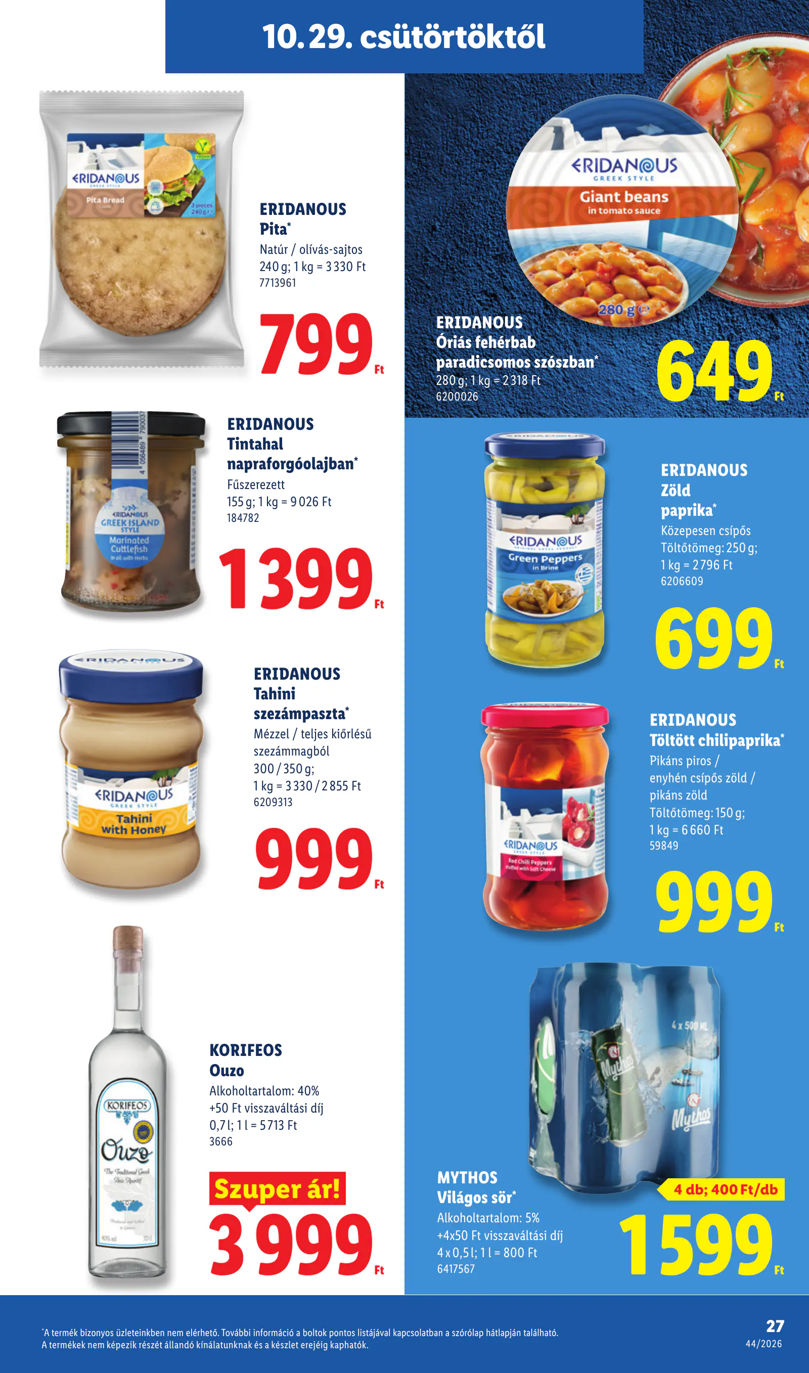 Lidl akciós újság, 44. hét, 27. oldal (okt. 29. – nov. 4.)