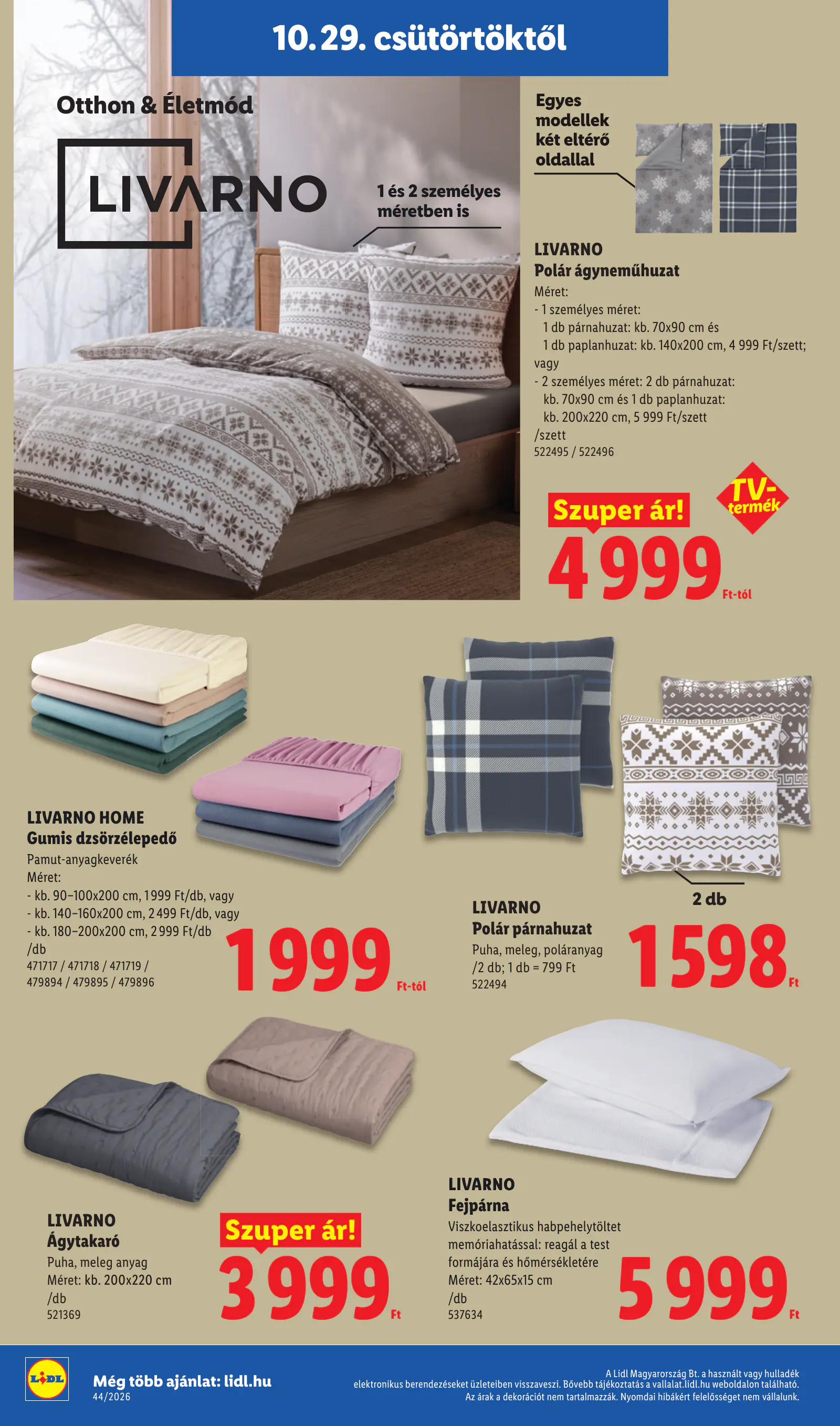 Lidl akciós újság, 44. hét, 32. oldal (okt. 29. – nov. 4.)