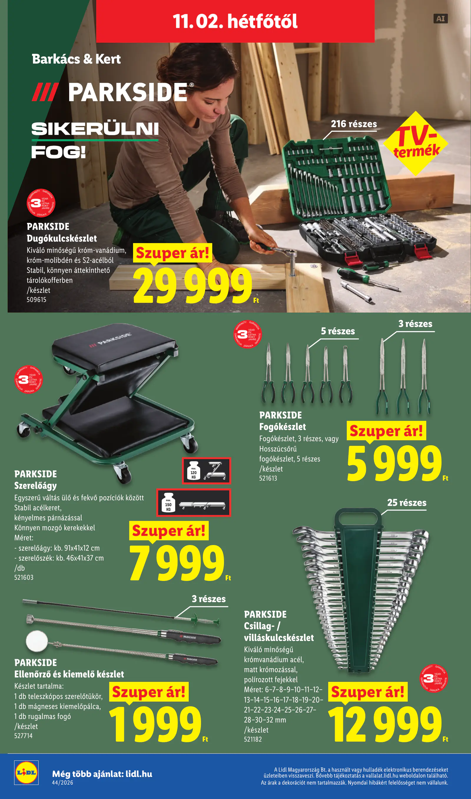 Lidl akciós újság, 44. hét, 50. oldal (okt. 29. – nov. 4.)