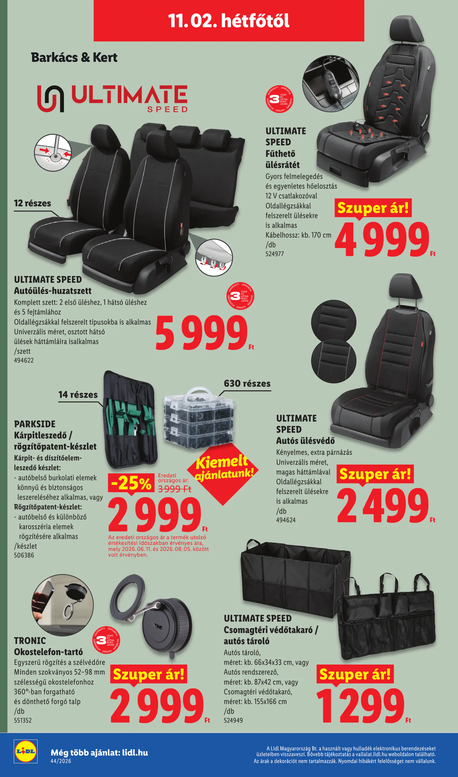 Lidl akciós újság, 44. hét, 54. oldal (okt. 29. – nov. 4.)