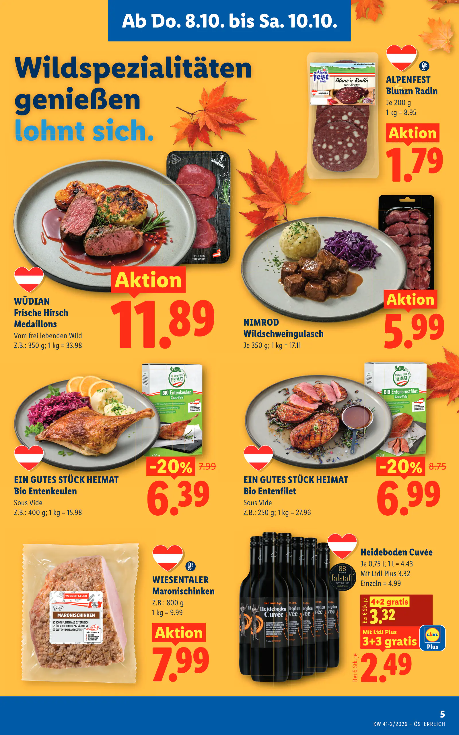 Lidl Ausztria Flugblatt, 7. oldal (okt. 8–14.)