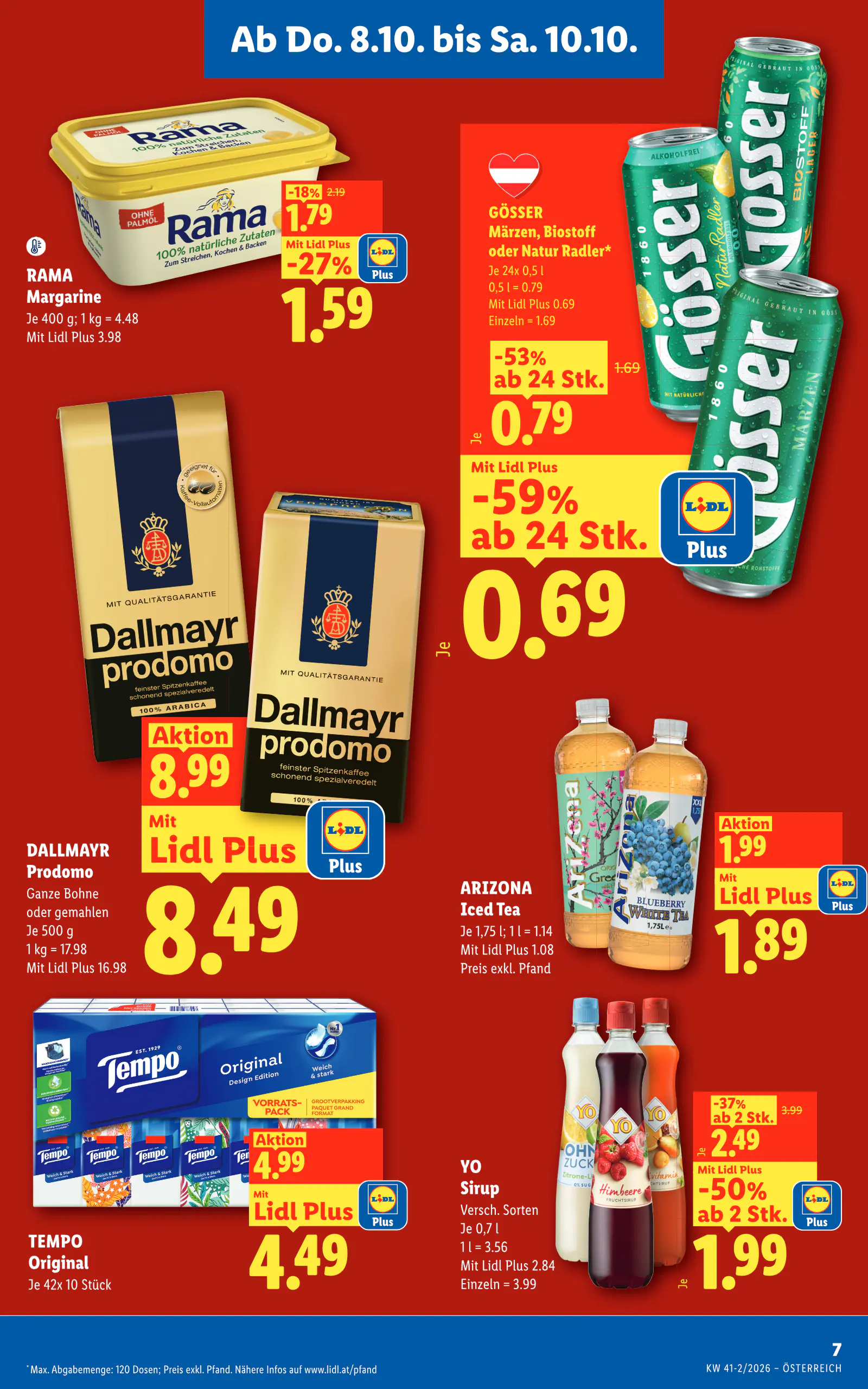 Lidl Ausztria Flugblatt, 9. oldal (okt. 8–14.)