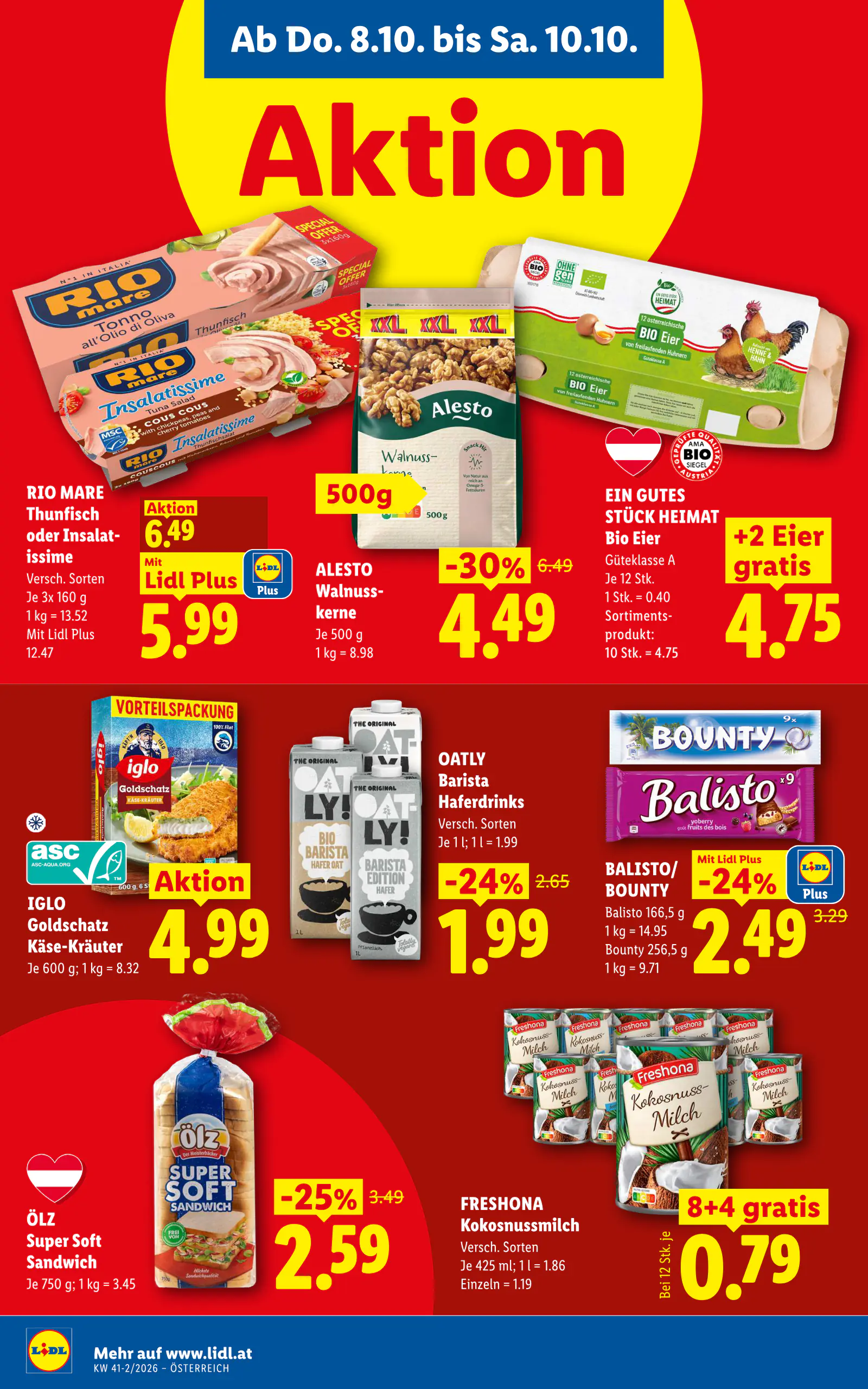 Lidl Ausztria Flugblatt, 12. oldal (okt. 8–14.)