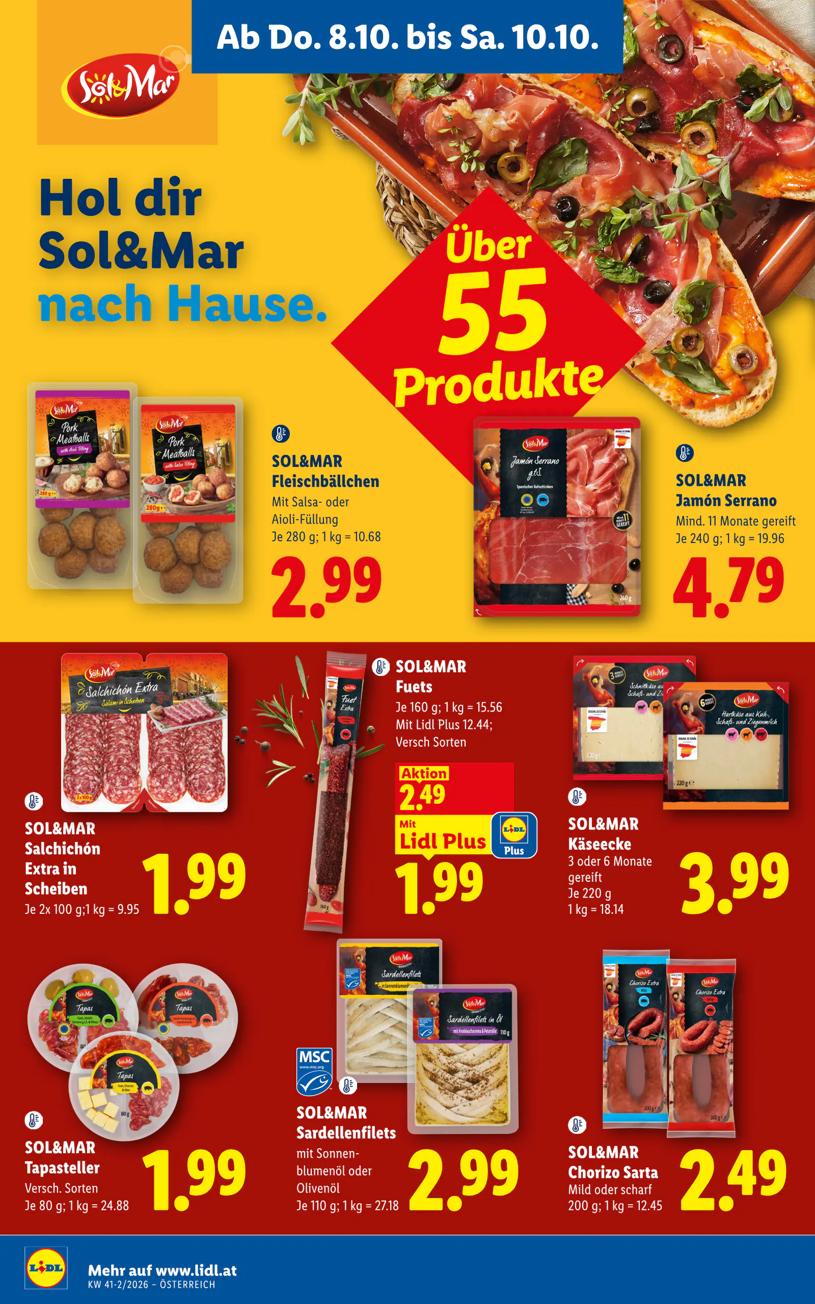 Lidl Ausztria Flugblatt, 14. oldal (okt. 8–14.)