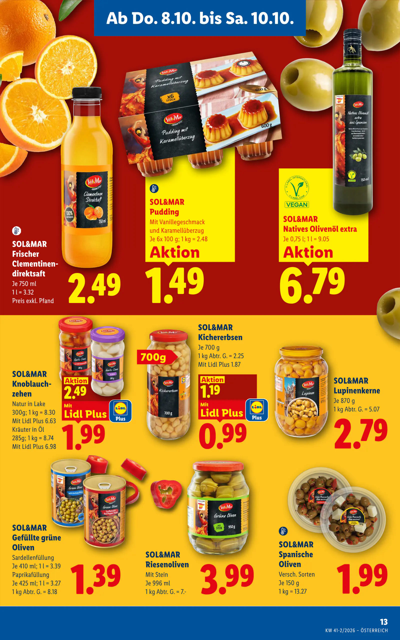 Lidl Ausztria Flugblatt, 15. oldal (okt. 8–14.)