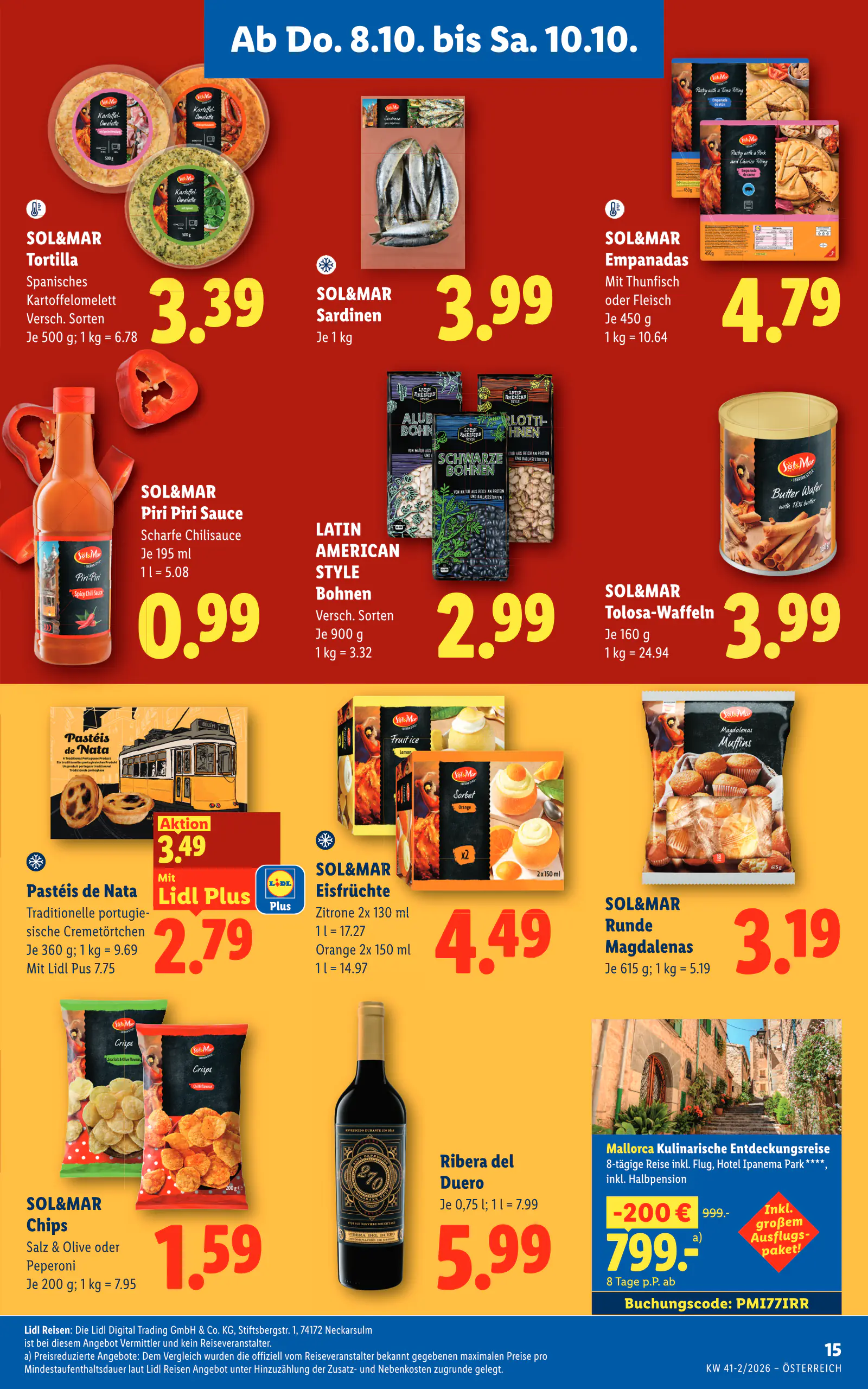 Lidl Ausztria Flugblatt, 17. oldal (okt. 8–14.)
