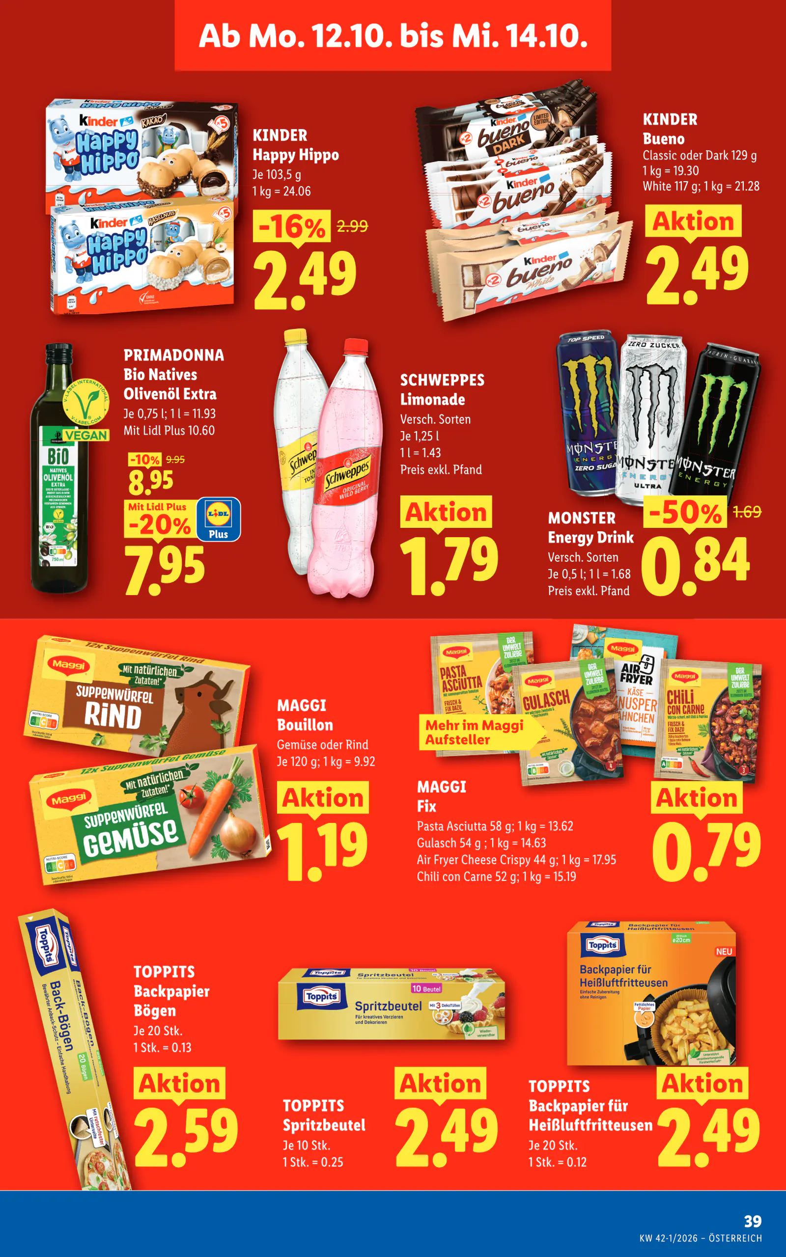 Lidl Ausztria Flugblatt, 50. oldal (okt. 8–14.)