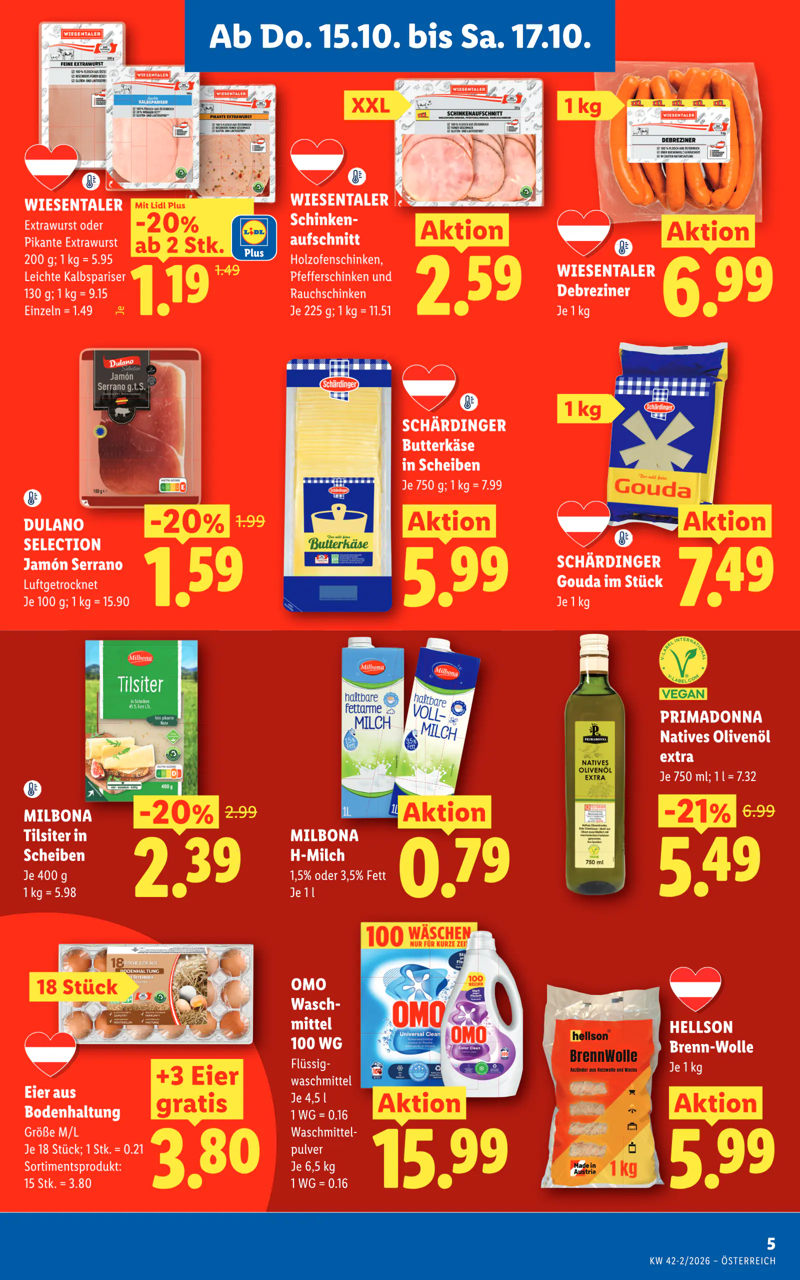 Lidl Ausztria Flugblatt, 7. oldal (okt. 15–21.)