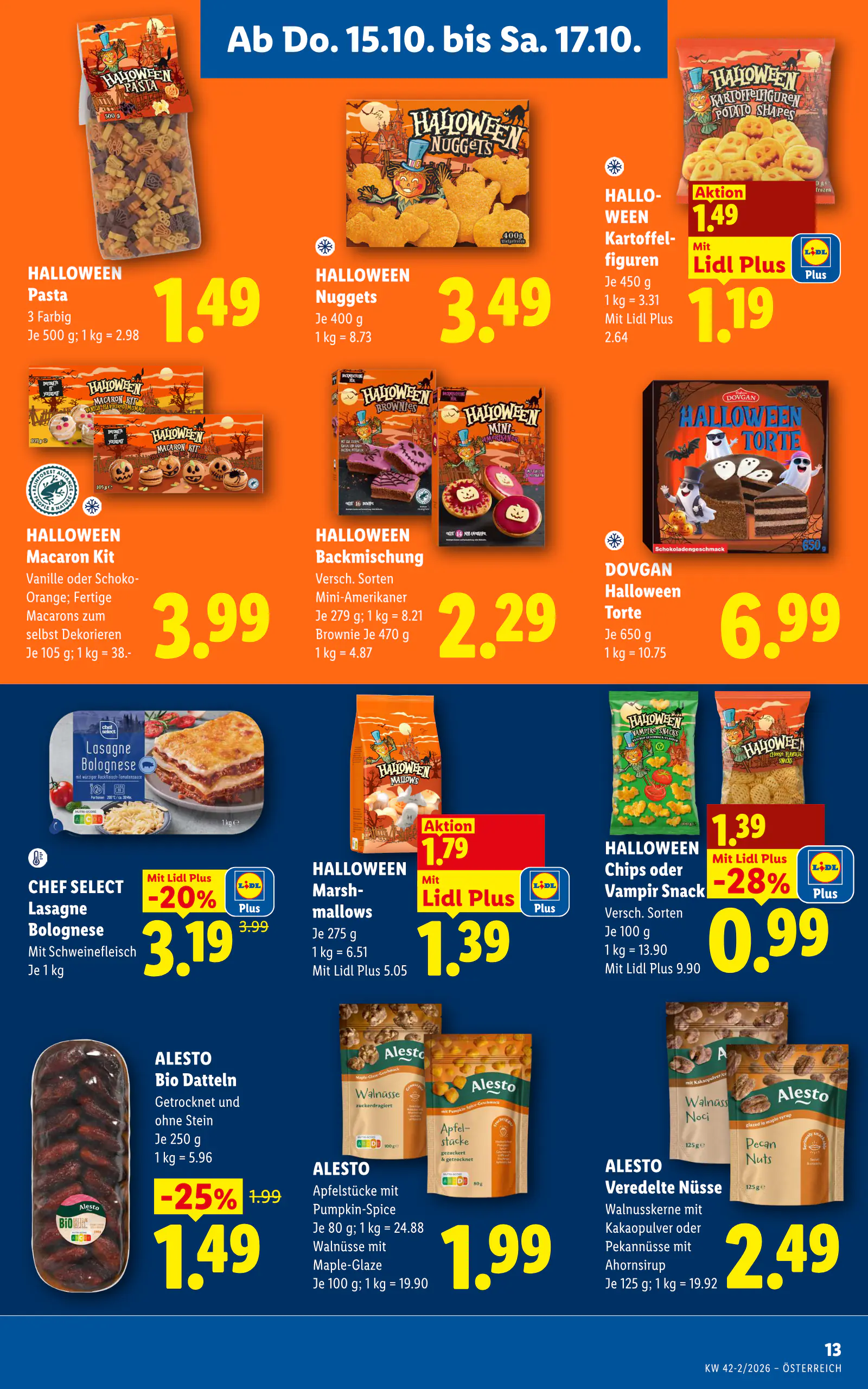 Lidl Ausztria Flugblatt, 15. oldal (okt. 15–21.)