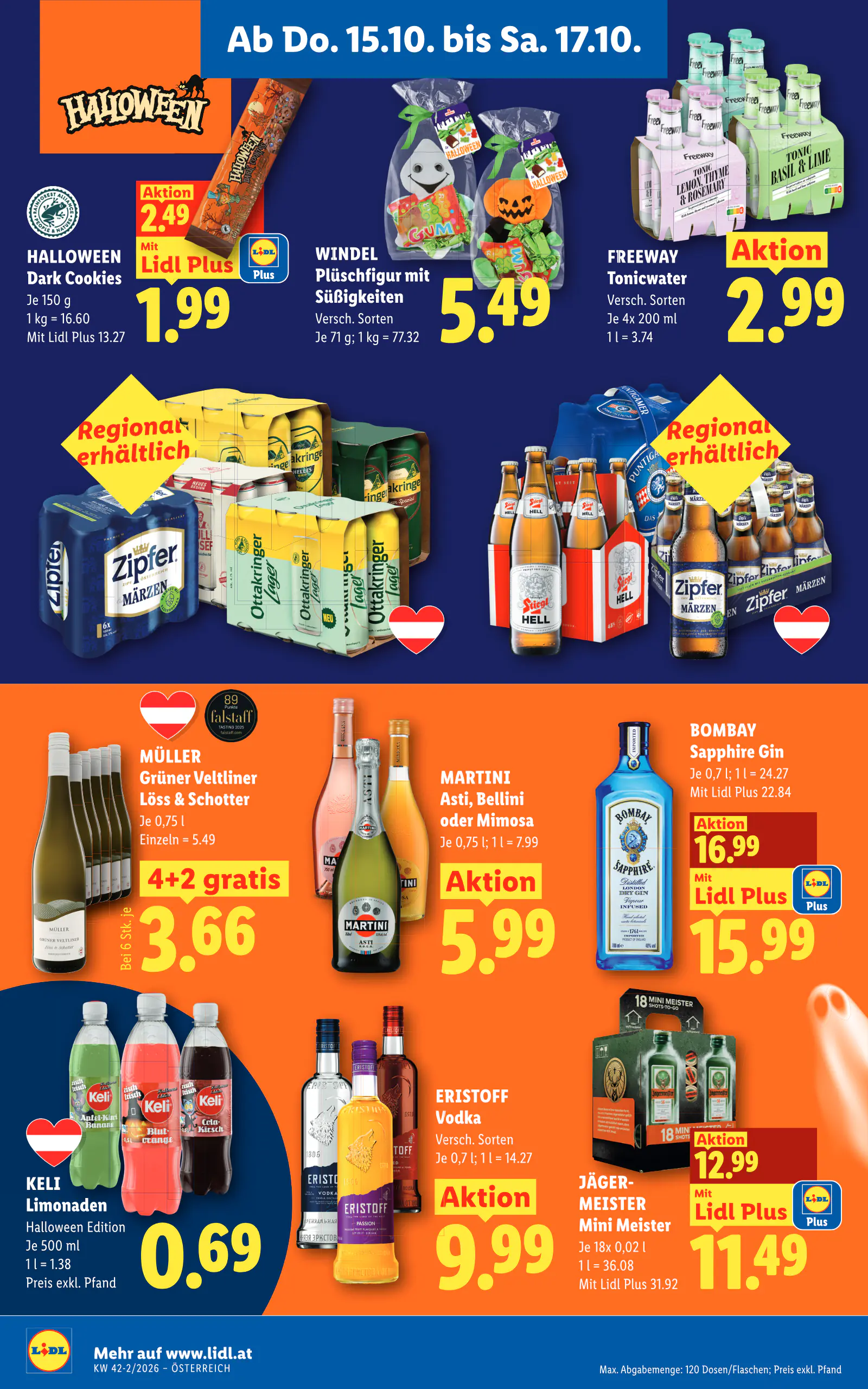 Lidl Ausztria Flugblatt, 18. oldal (okt. 15–21.)