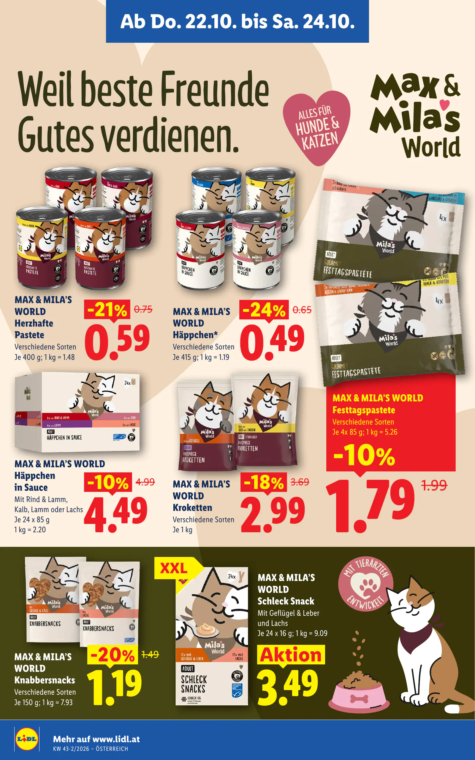 Lidl Ausztria Flugblatt, 2. oldal (okt. 22–28.)